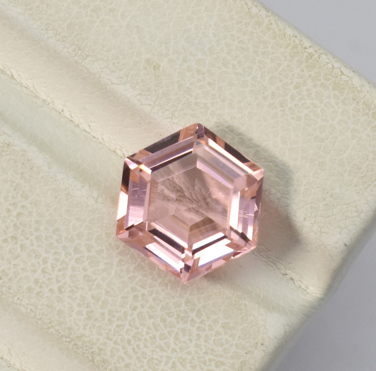 Peach Morganite Hexagon Shape Loose Gemstone 8 mm 10 mm 12 mm 15 mm 20 mm