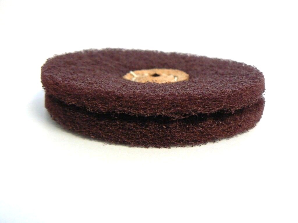 Satin Finish Buff 2 Ply 4″ Fine Matt Finish Brush Aluminum Oxide Buffing Wheel