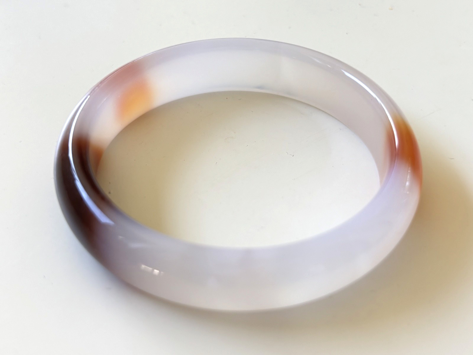 61mm Natural Black Lace Agate Carnelian Bangle Banded Crystal Healing Bracelet