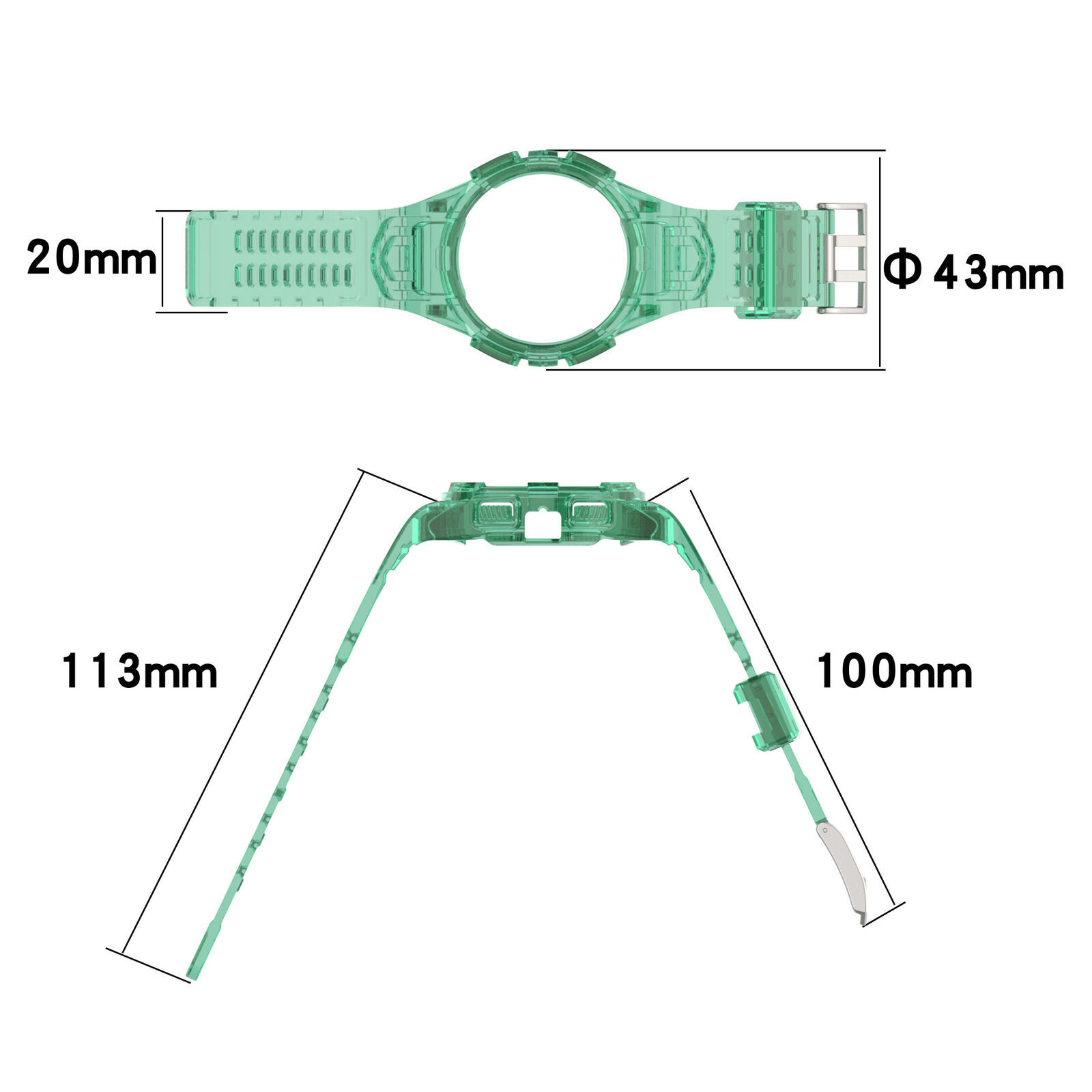 New Sport TPU Silicone Band Strap Case For Samsung Galaxy Watch 4 5 6 40mm 44mm