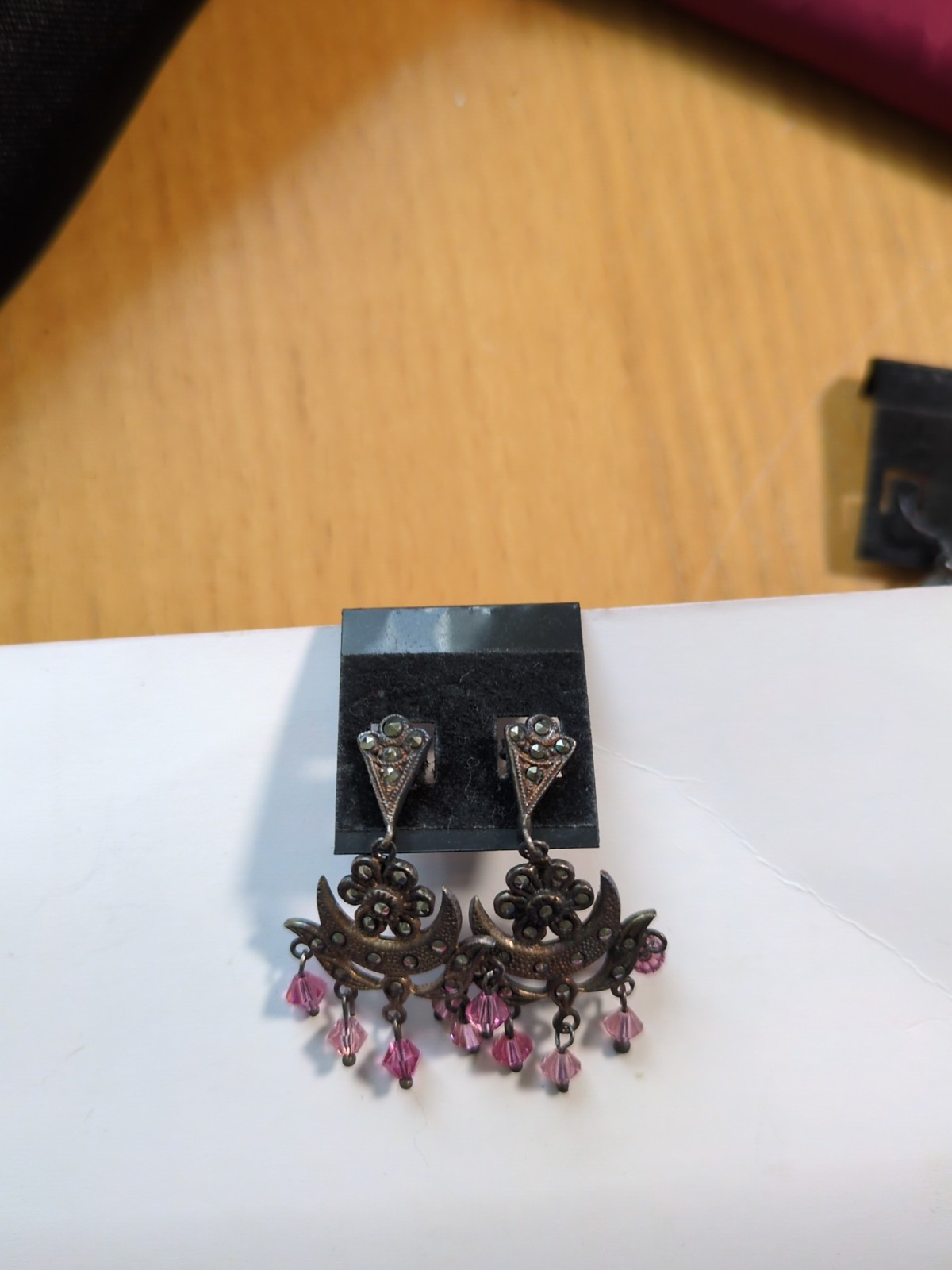 925 Silver Beautiful Metal Gli Moon, Stud FastningEarrings Women Girls Jewellery