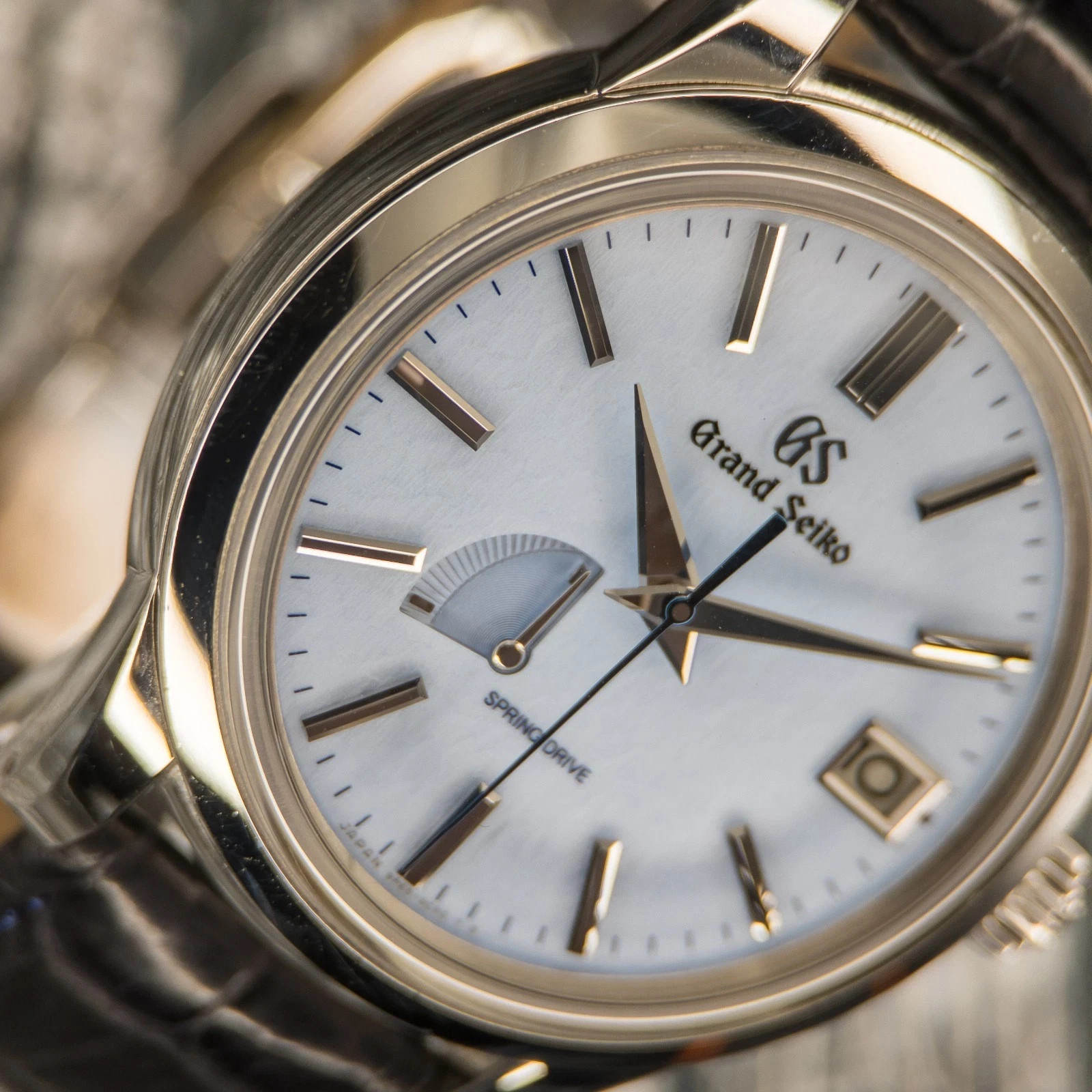 Grand Seiko Elegance “Skyflake” Spring Drive Blue Men’s Watch – SBGA407