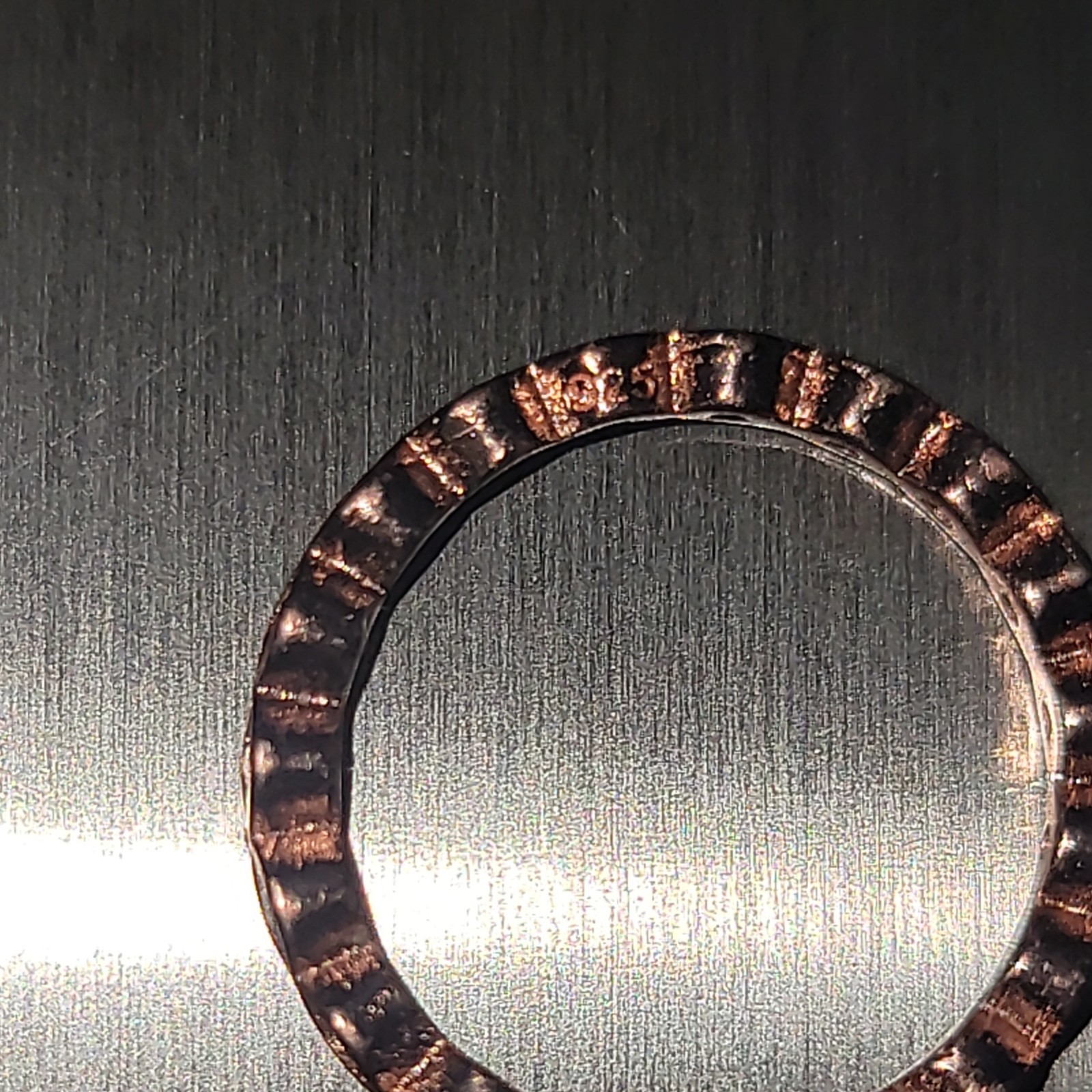 Rose Gold Plated Sterling Silver Stackable Band Ring Size 3 Cubic Zirconia