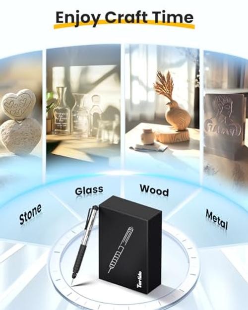 Engraving Pen, USB Rechargeable Cordless Rotary Tools, Black With Standard Kit