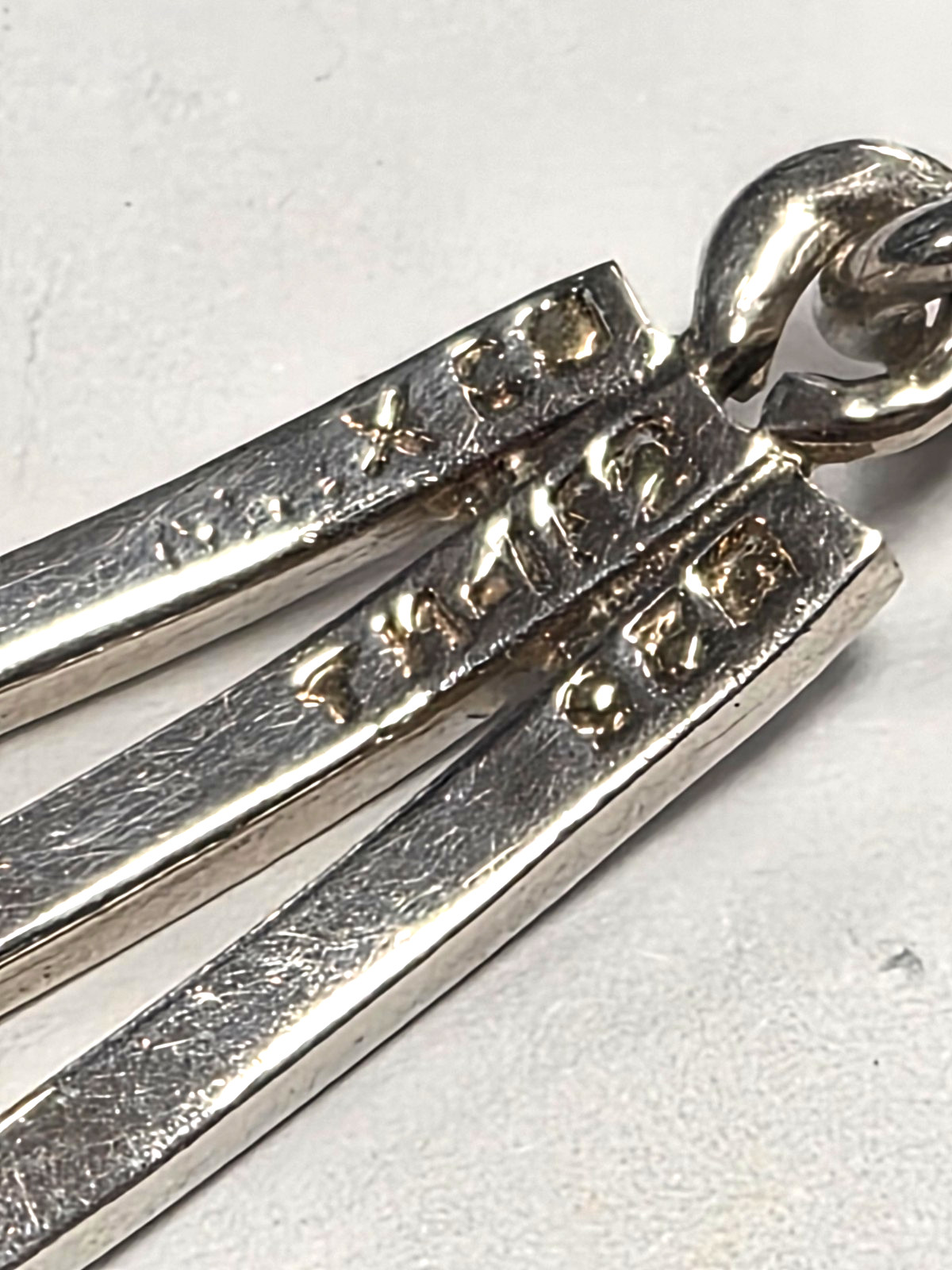 Vintage Mexico Taxco 925 Sterling Silver Modernist 3 Bar Link 8″ Toggle Bracelet