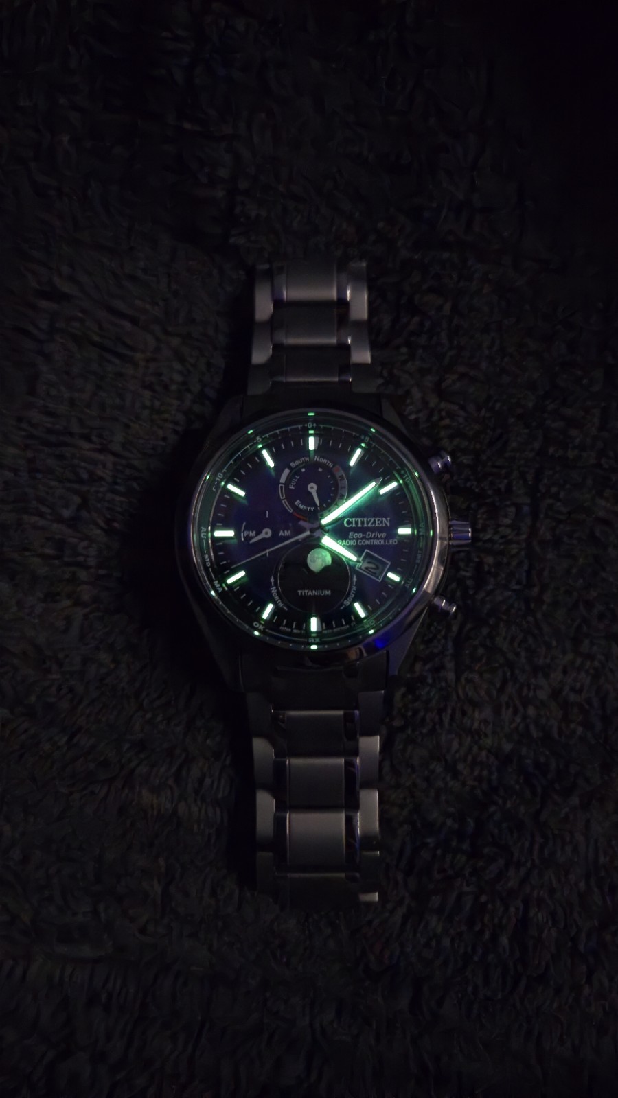 Citizen Tsuki-Yomi Eco-Drive Radio Controlled Titanium Watch