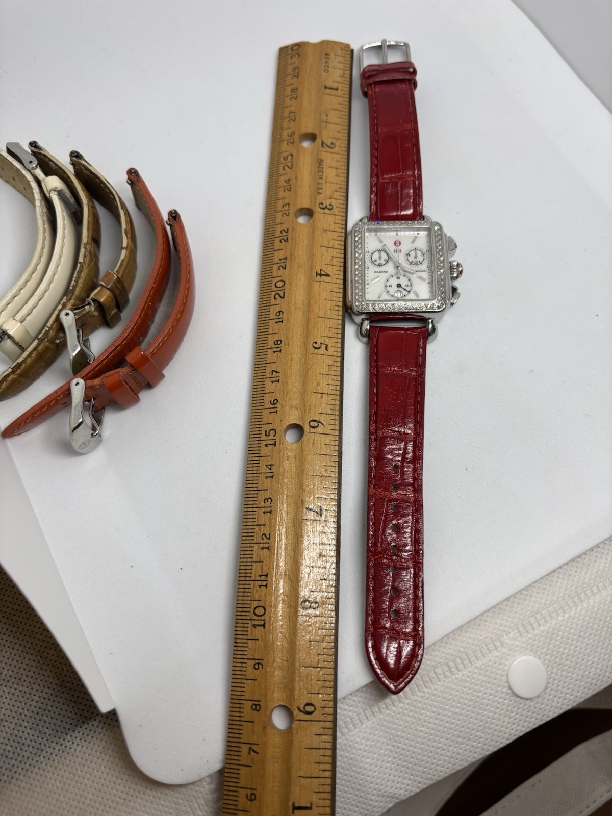 Michele Deco Diamond Chronograph 71-6000 Watch, ETA 251 471 Movement, Runs, READ