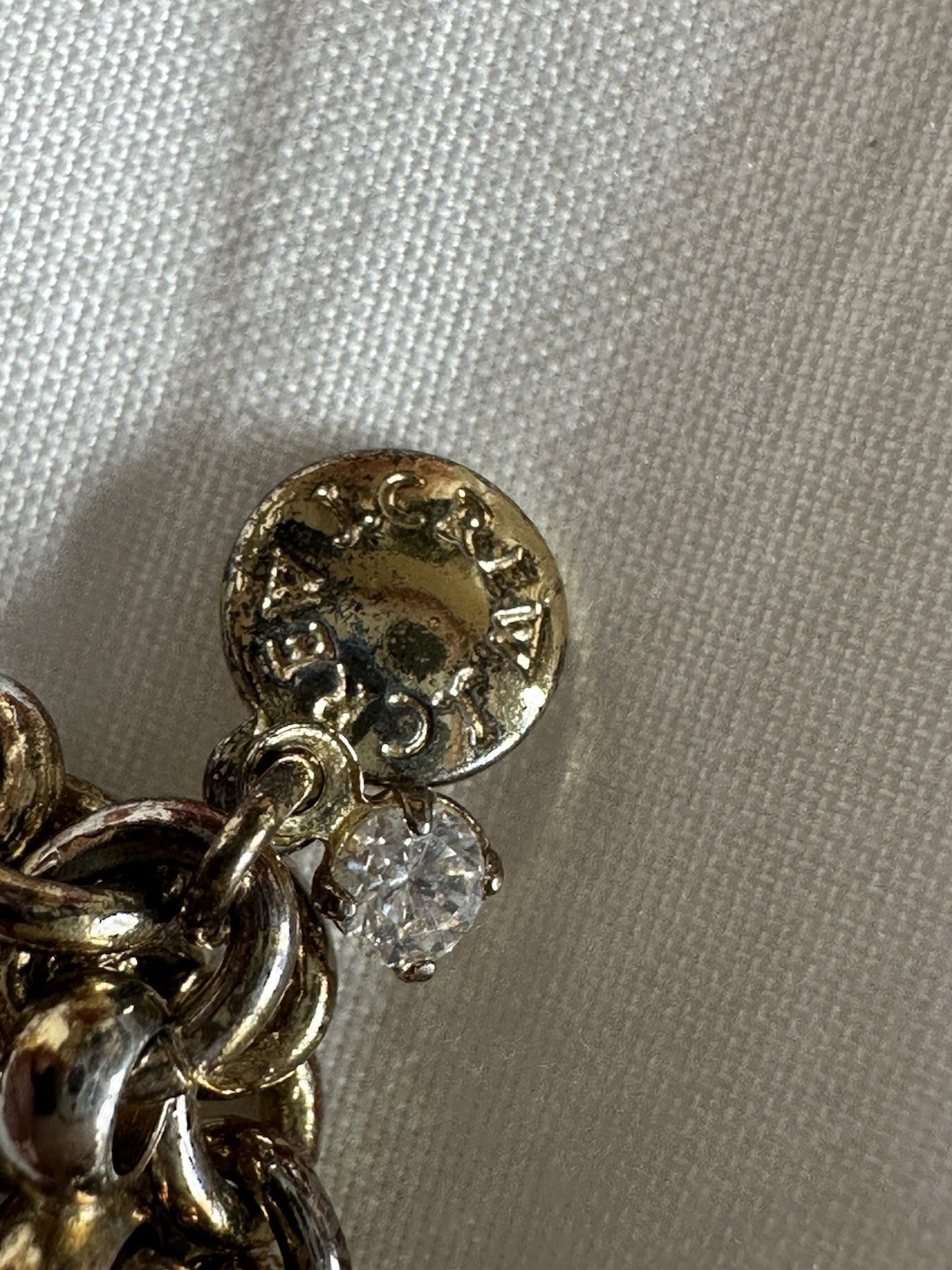 Gold Tone, Faux Pearls Signed Collar Necklace.