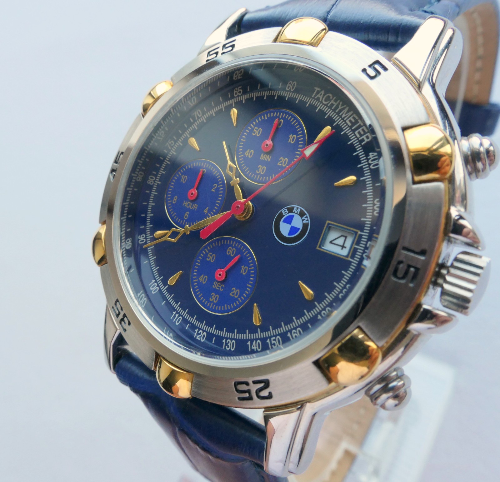 BMW Classic Retro Sport Car Accessory Design Made in Germany Watch Chronograph