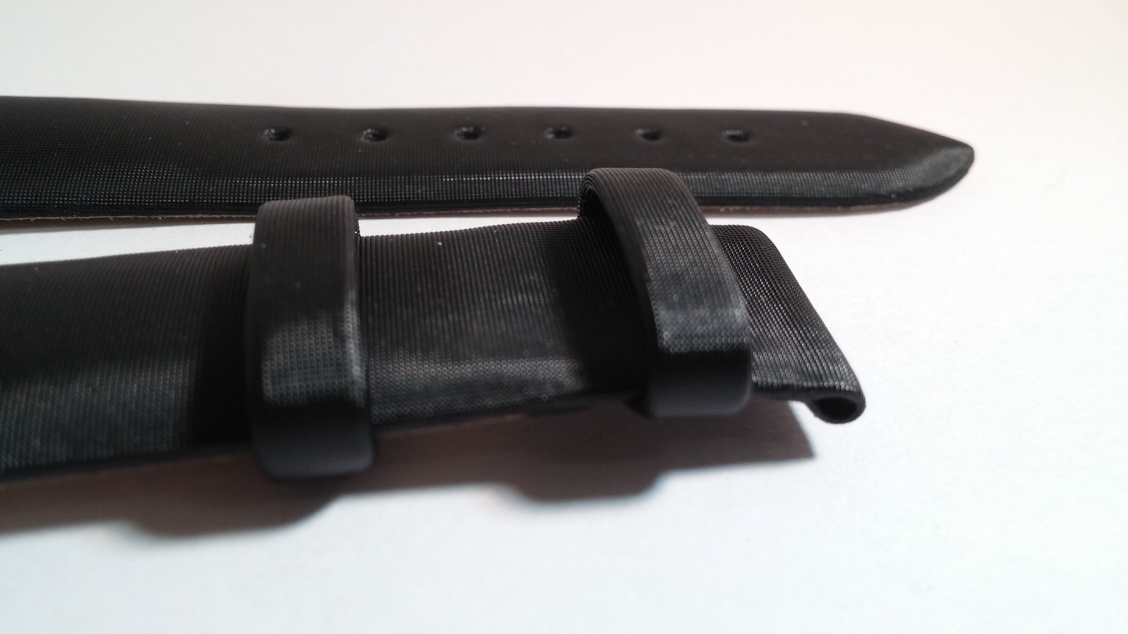Louis Erard Band Black Satin 19/16mm, 70/105mm lengths, logo partially removed b