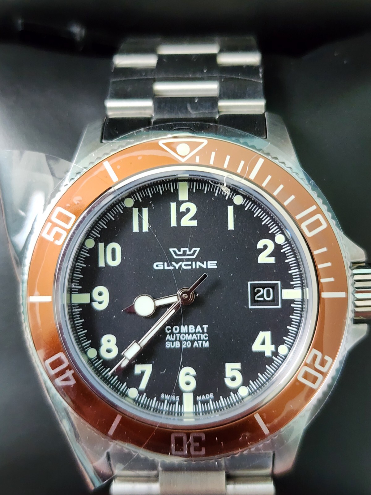 Glycine GL0171 42mm Automatic Combat Sub Stainless Steel Sapphire Golden Eye