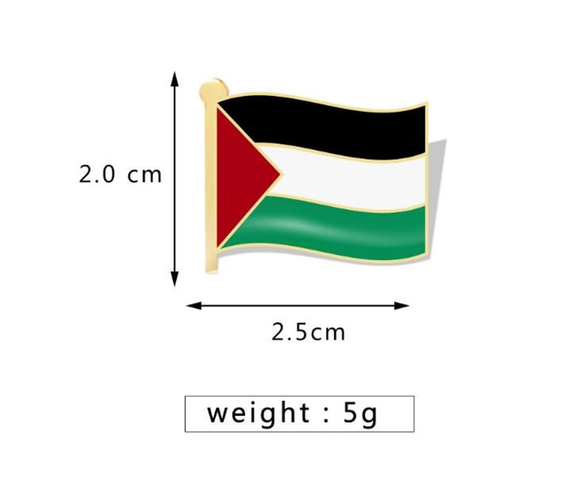 7 Pieces Palestine Flag Lapel Pin Set Palestinian Flag Pins Support Palestine Ba