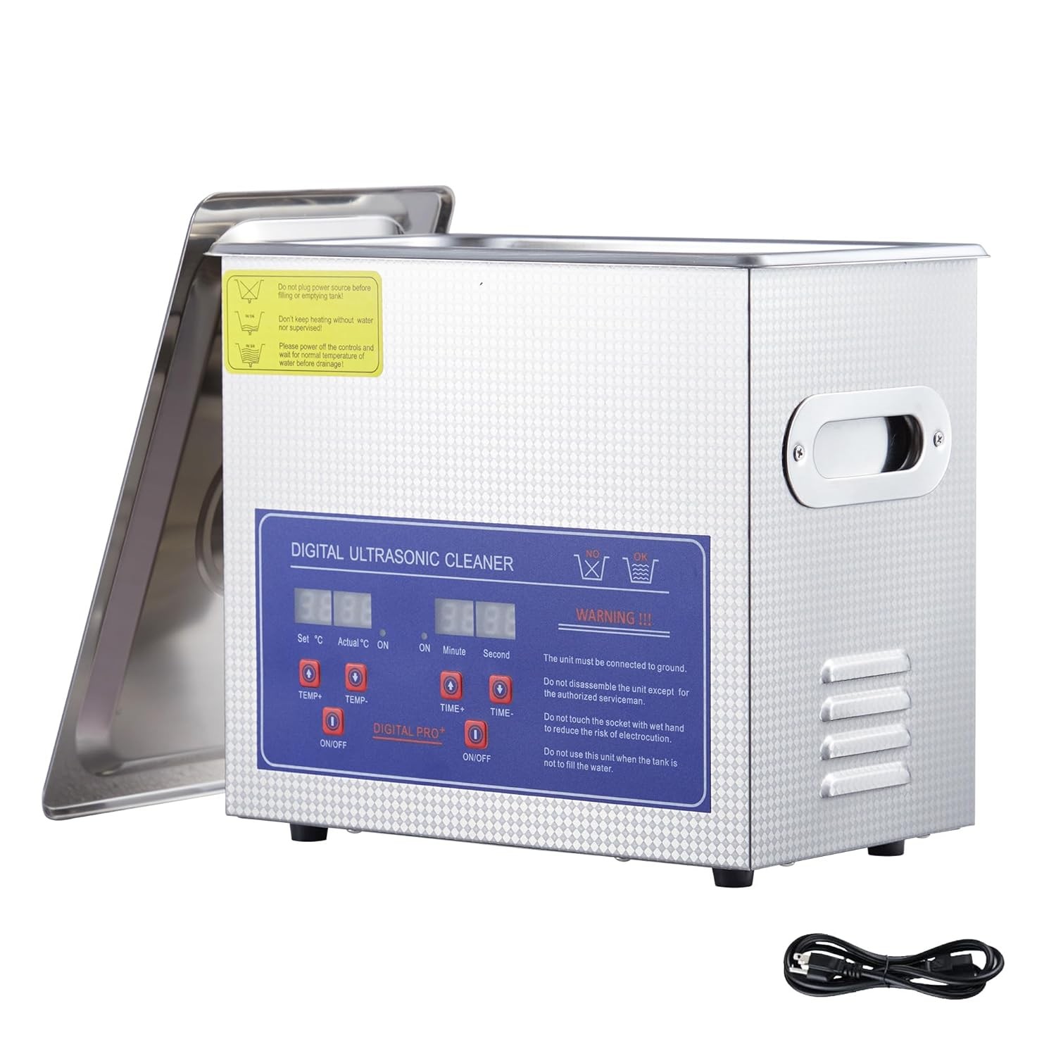 3.2L Professional Ultrasonic Cleaner with Degas, 120W 40kHz Digital for Jewelry