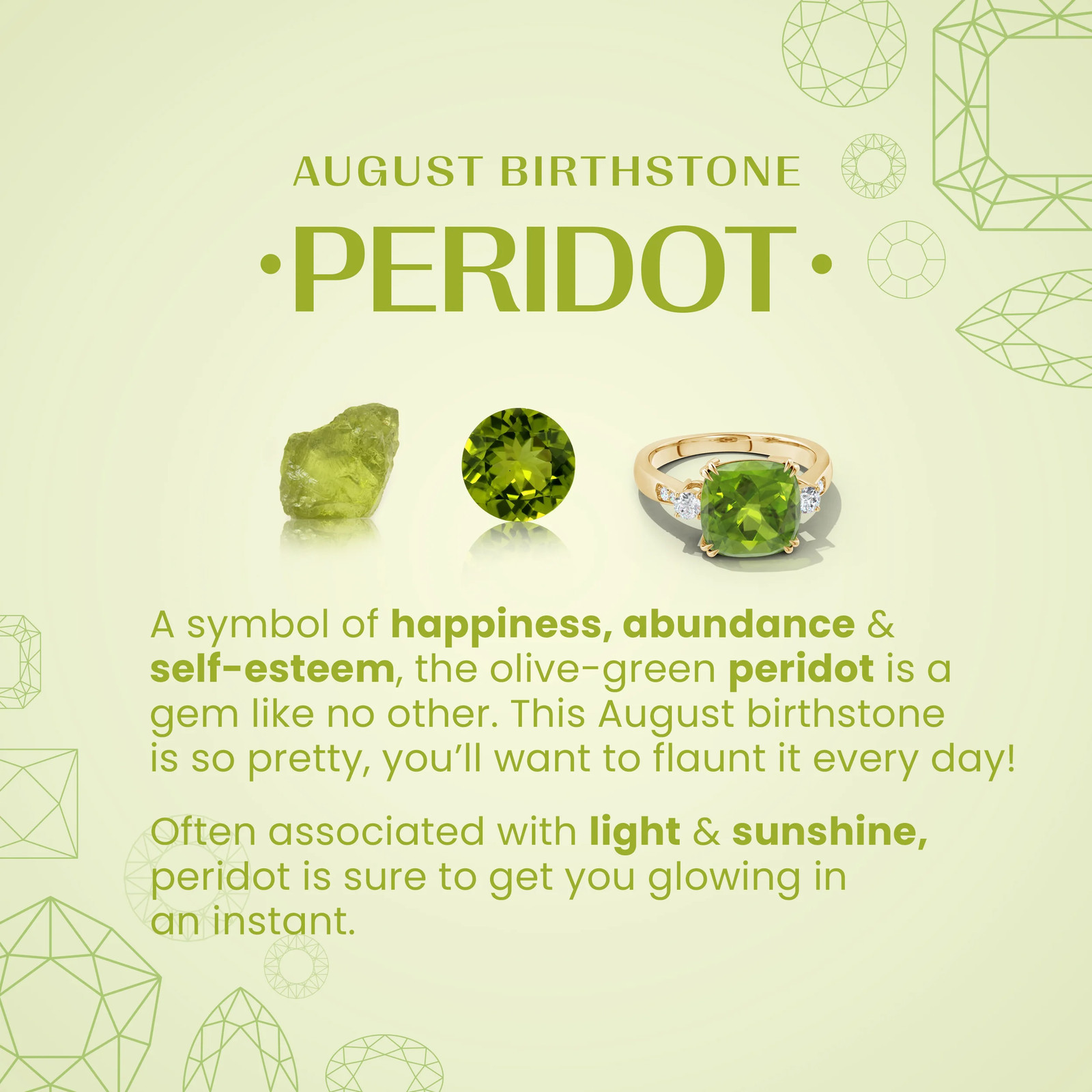 Angara Natural Bezel-Set Round 1.4 ct Peridot Solitaire Pendant in Silver