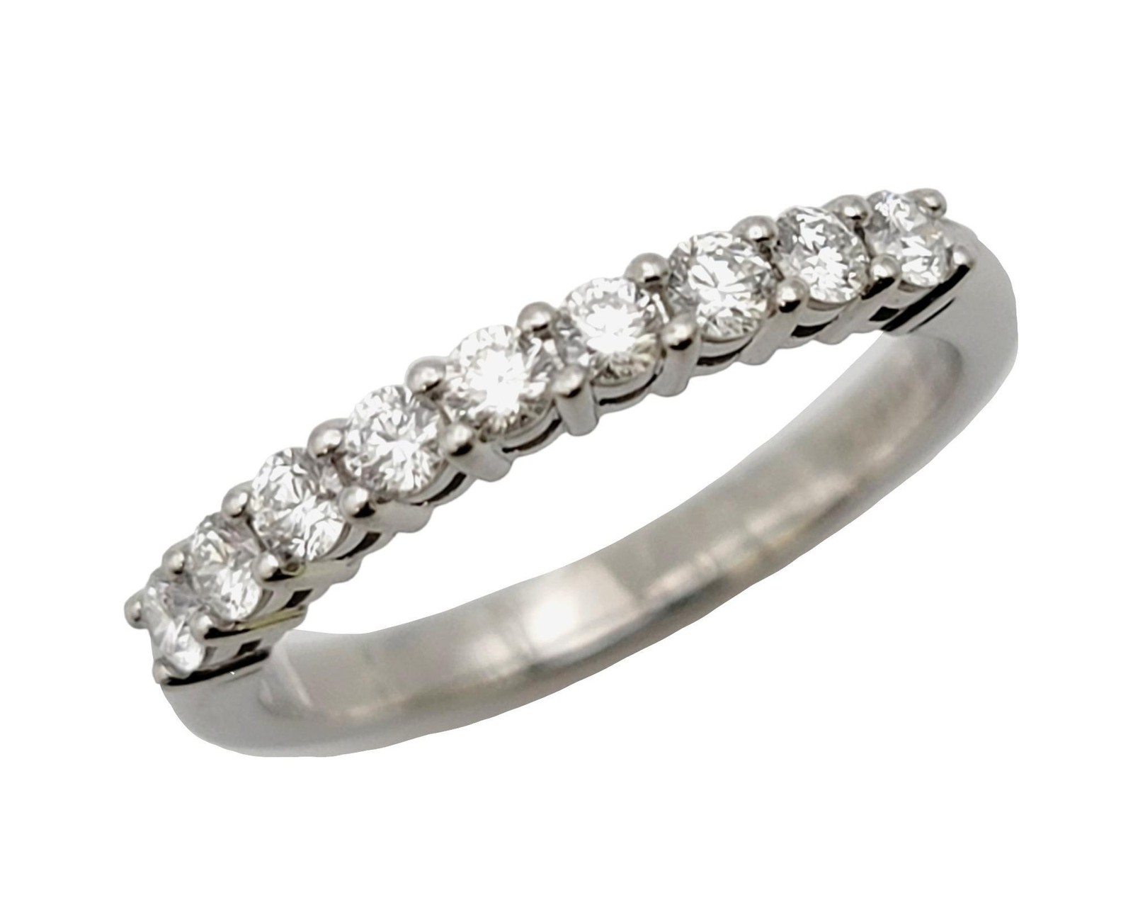 Tiffany & Co. Tiffany Forever Semi Eternity Round Diamond Band Ring in Platinum