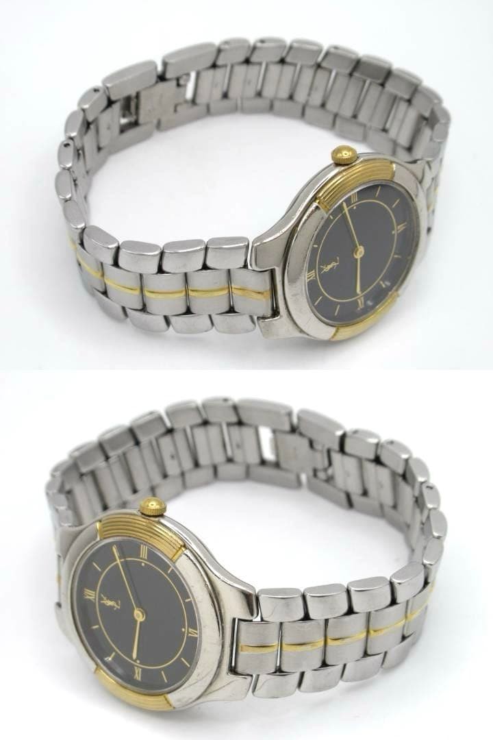 Yves Saint Laurent watch 4620-E66661Y, black dial, working condition.