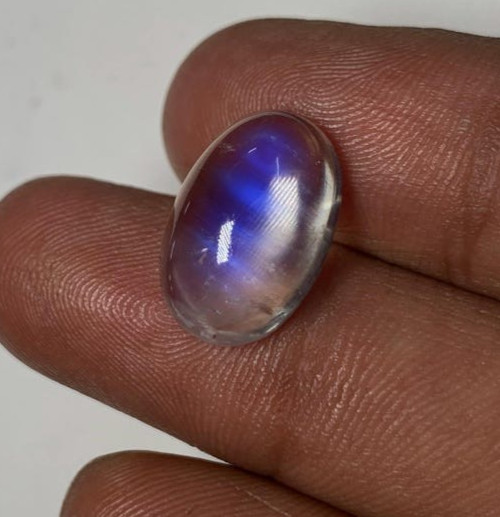 AAAAAAAA Quality Rainbow Moonstone Blue Fire 0val Shape Cabochon Size 10×15 MM