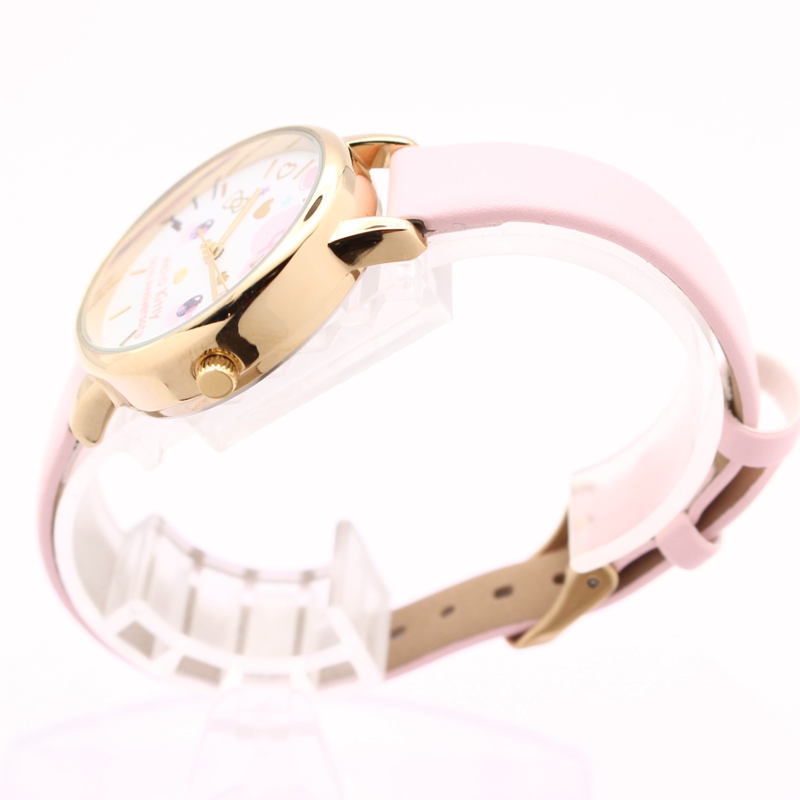 Hello Kitty 50th Anniversary Ladies Watch Pink Gold Quartz w/Box Warranty Japan