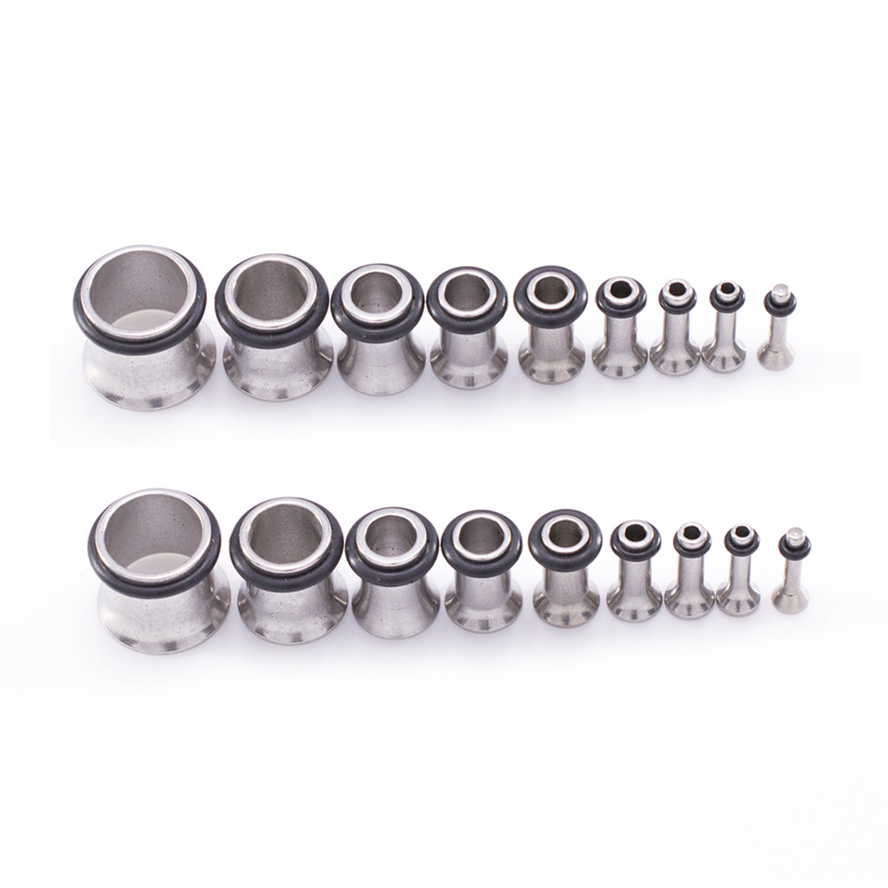36PCS 14G Ear Stretching Kit Surgical Steel Tapers and Tunnel Expanders Piercing