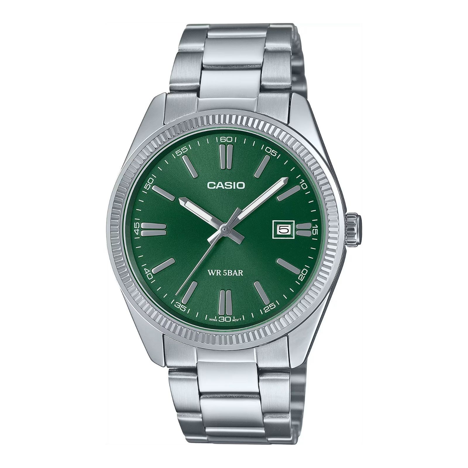 CASIO Collection CASIO Standard Analog MTP 1302D 3AJF Watch Green x Silver Men’s