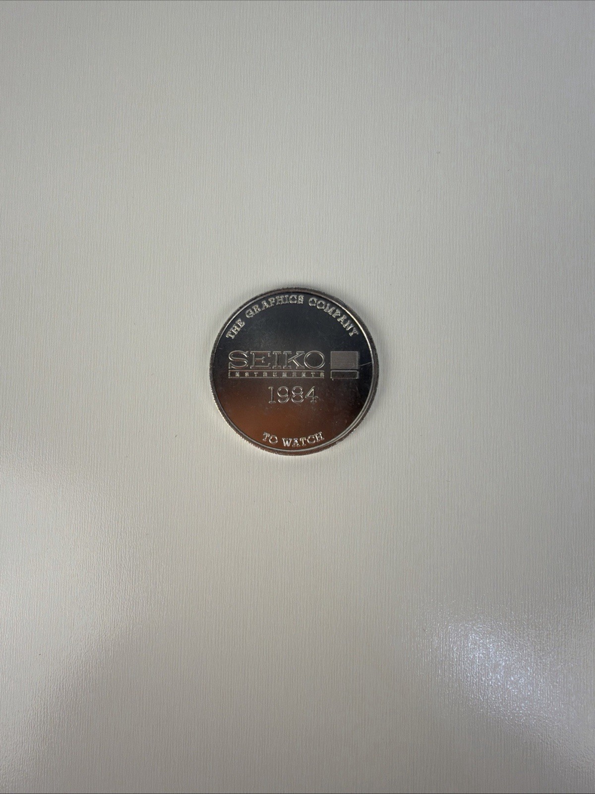 Vintage 1984 Seiko Instruments Inc. Corporate Commemorative Token The Graphic