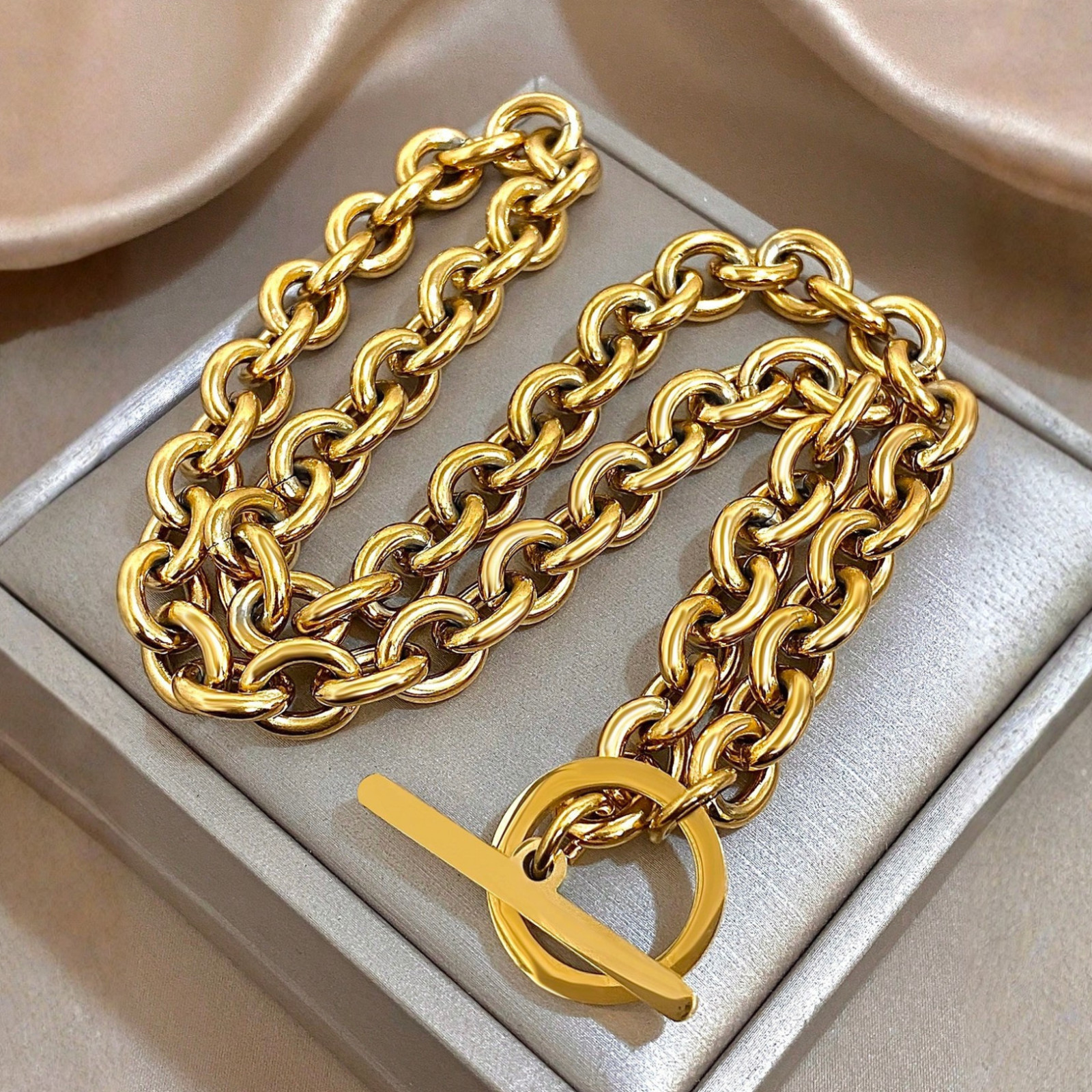 Stainless Steel Knot Necklace Women | Minimalist Chain Adjustable 45-55cm Gift