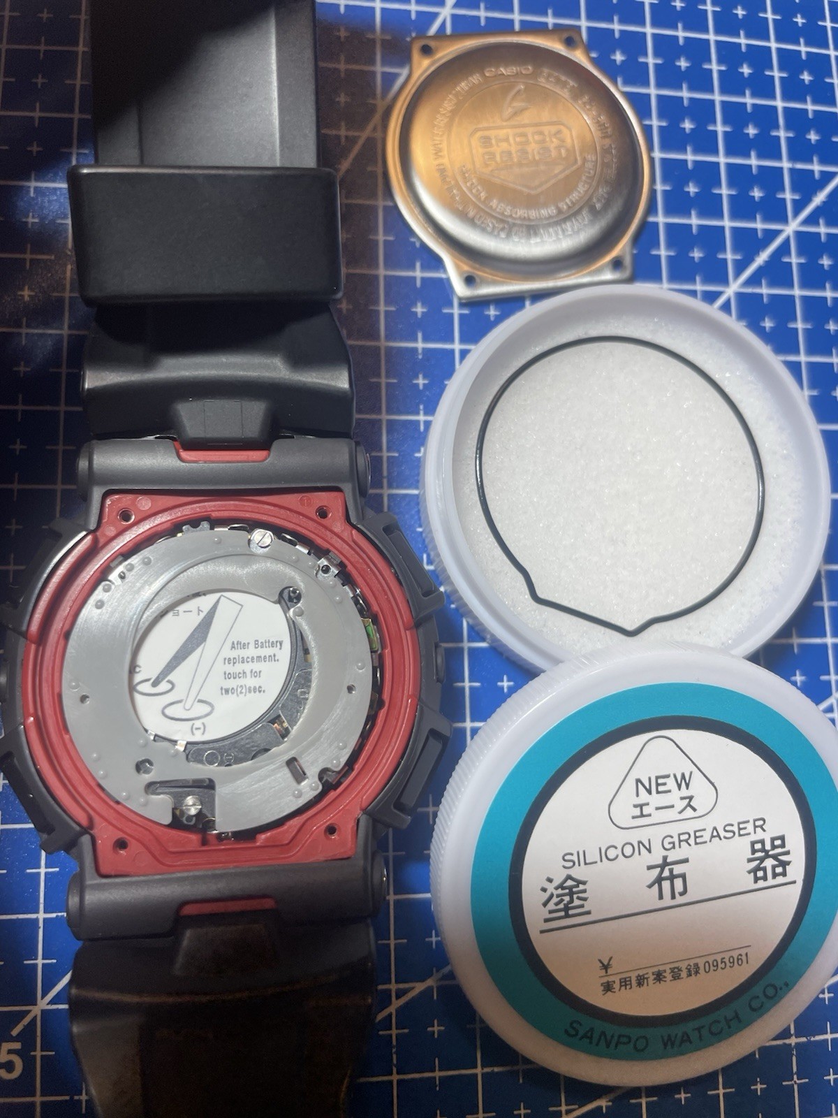 Casio G-Shock GA-500 5478 Black Red New Battery Gasket Greased Serviced Boxed