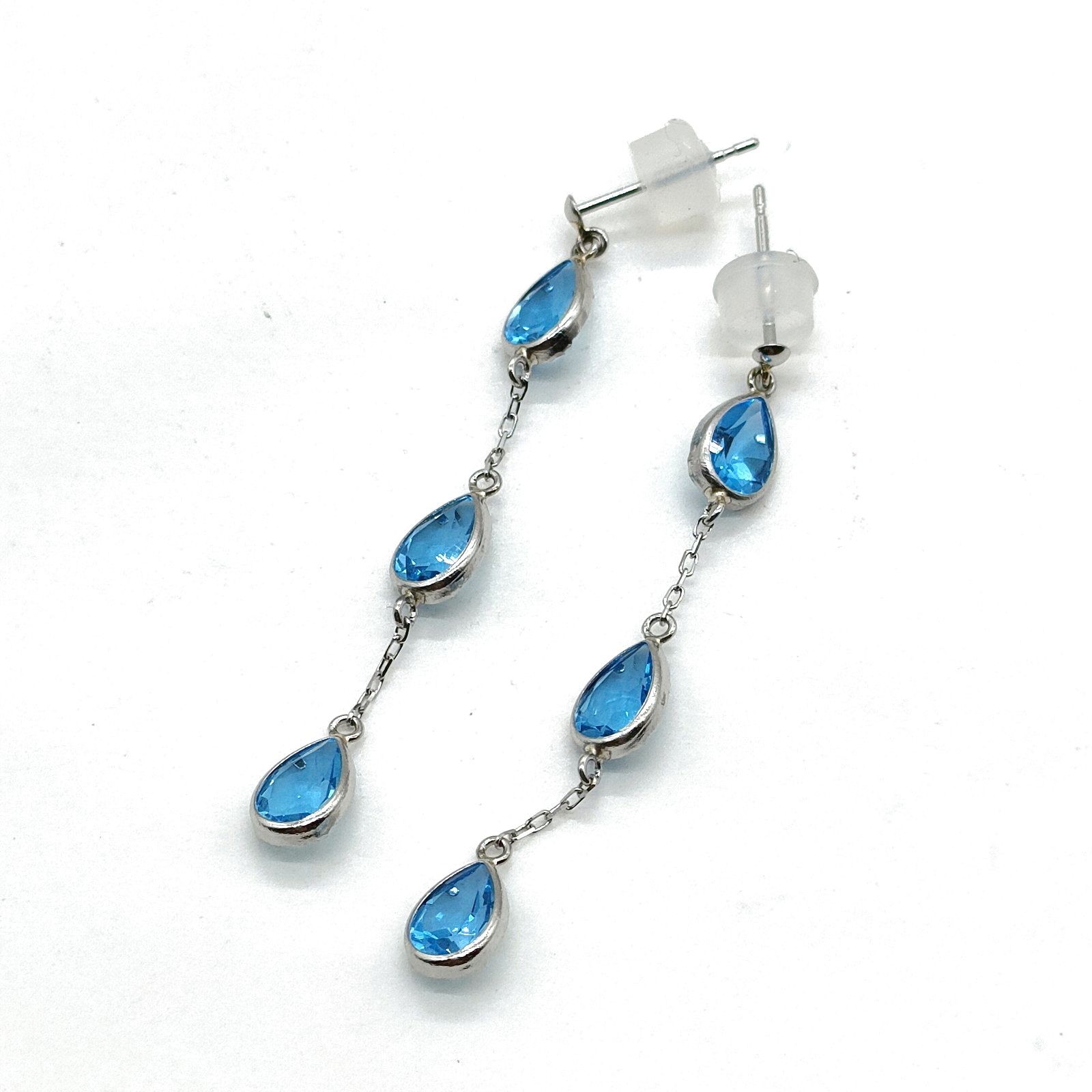 Jewelry Pierced Earring Topaz 2.73ct Platinum 4111060