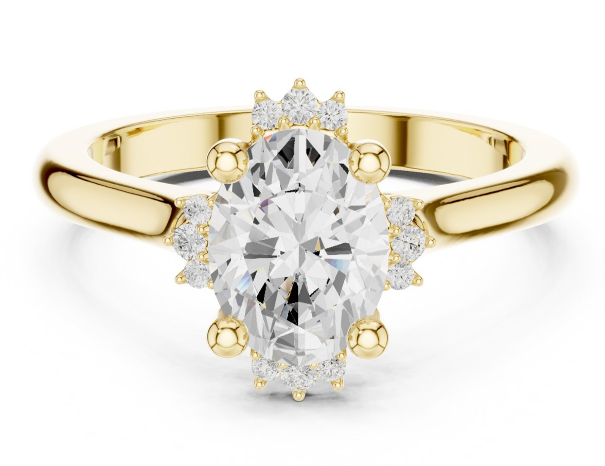 Certified 1.4Ct Oval Cut Lab Grown Diamond Ring Luxury Jewellery 14K Gold Over