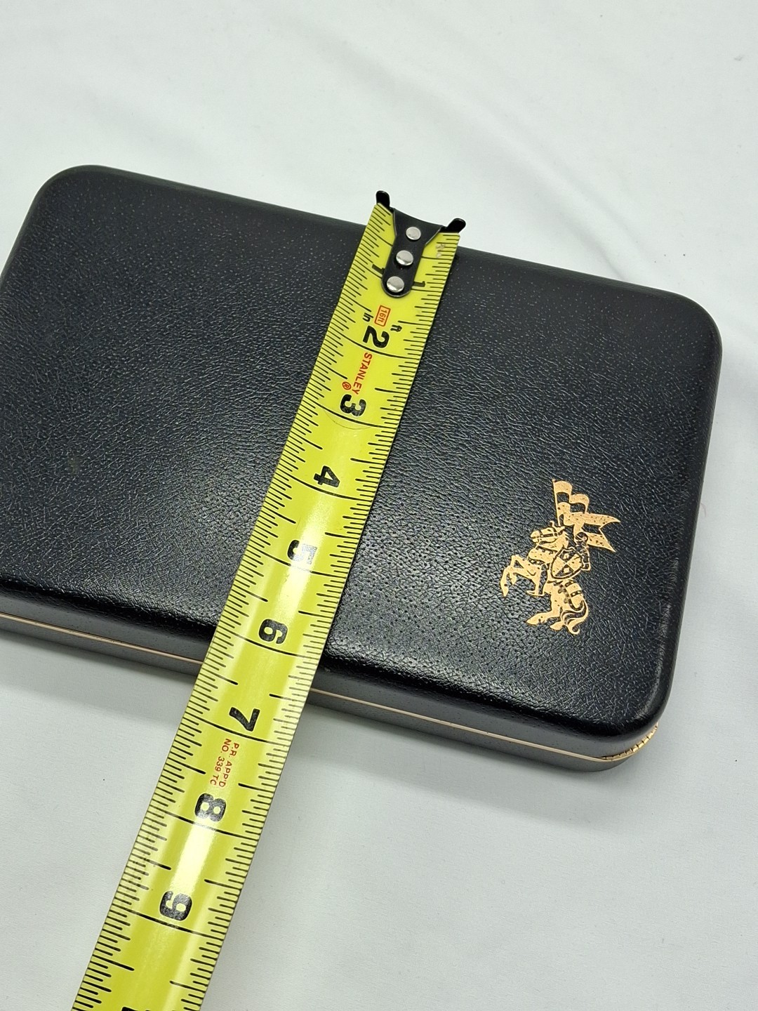 Vintage Mele Table Top Jewelry Box Case Red Velvet Organizer Watches Cufflinks
