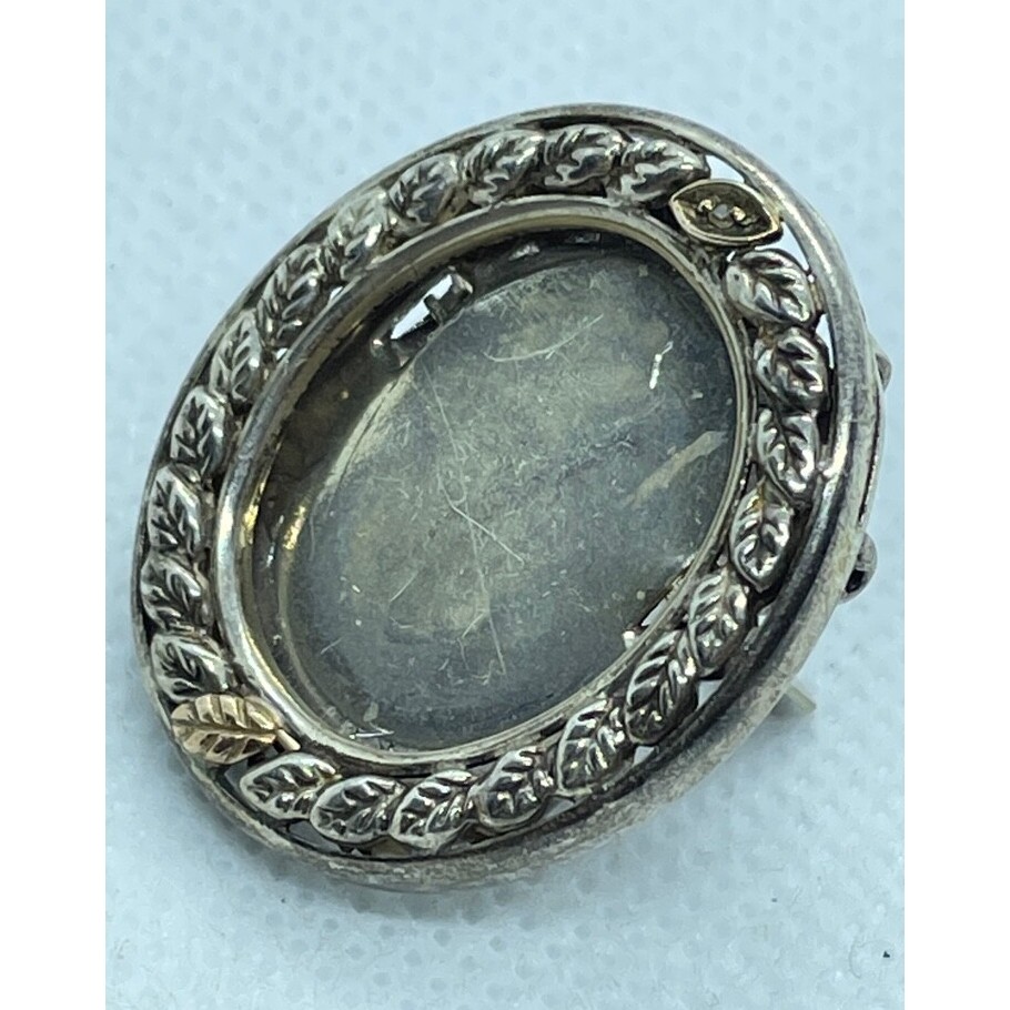925 STERLING SILVER & 1OK GOLD DIAMOND EISEL BACK PICTURE FRAME SKY