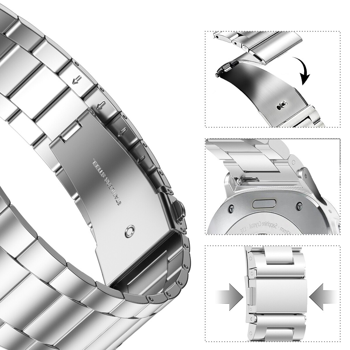 Stainless Steel Band Metal Strap For Samsung Galaxy Watch Ultra 2025/Ultra 47mm