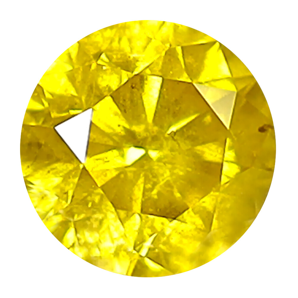 0.50 ct Valuable Round Cut (5 x 5 mm) SI Fancy Vivid Yellow Yellow Diamond