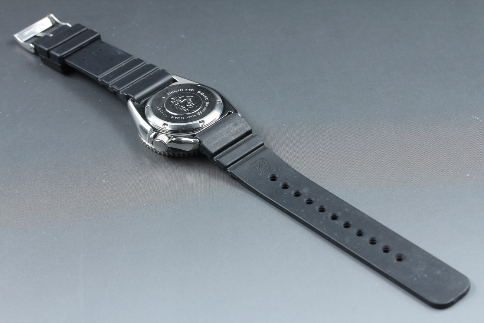 [Near MINT] Seiko 7S26-0020 SKX007 Black 200mm Divers AT Men’s Watch From JAPAN