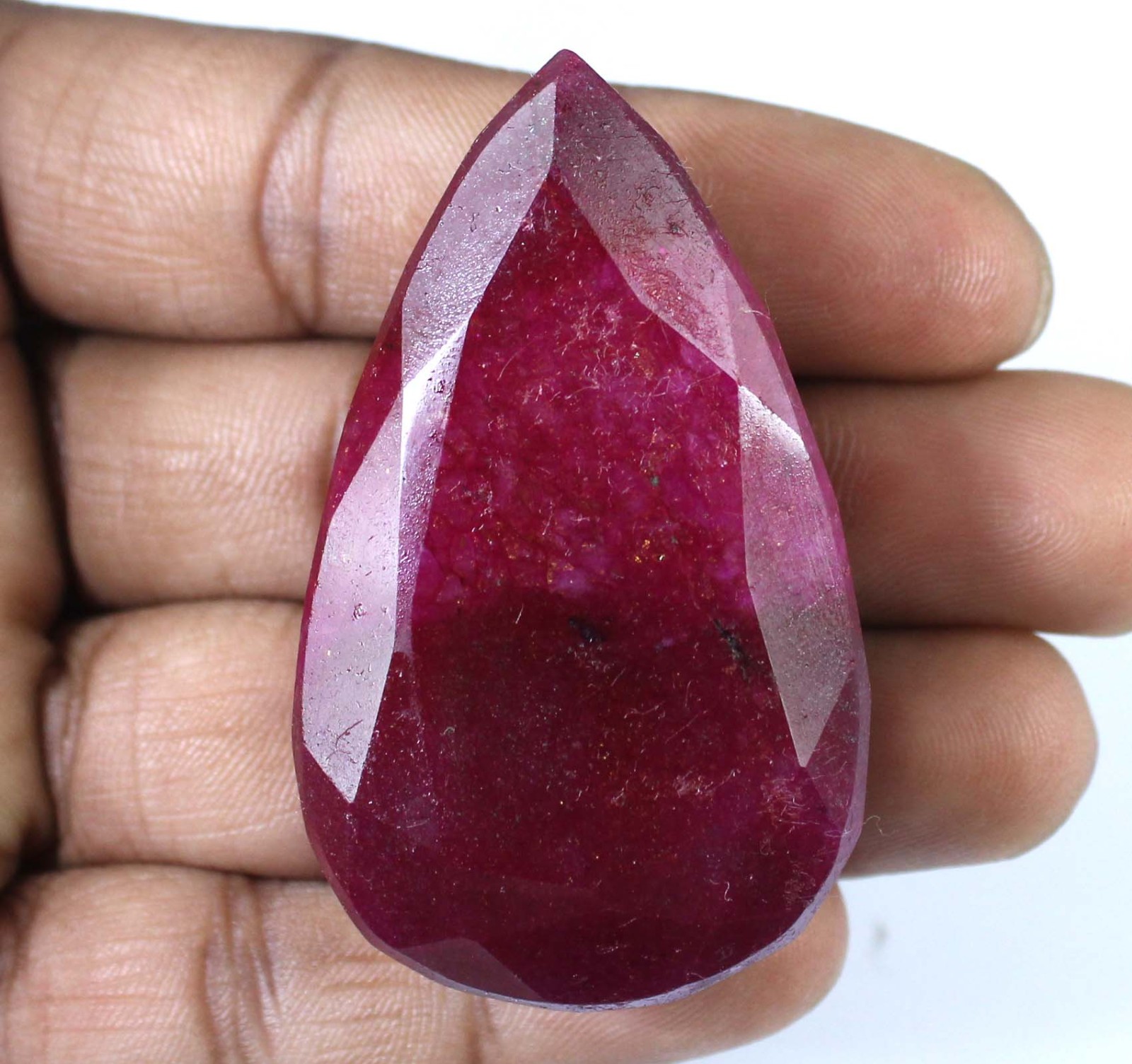 247.55 Ct Natural African Red Ruby Pear Gemstone Investment Grade