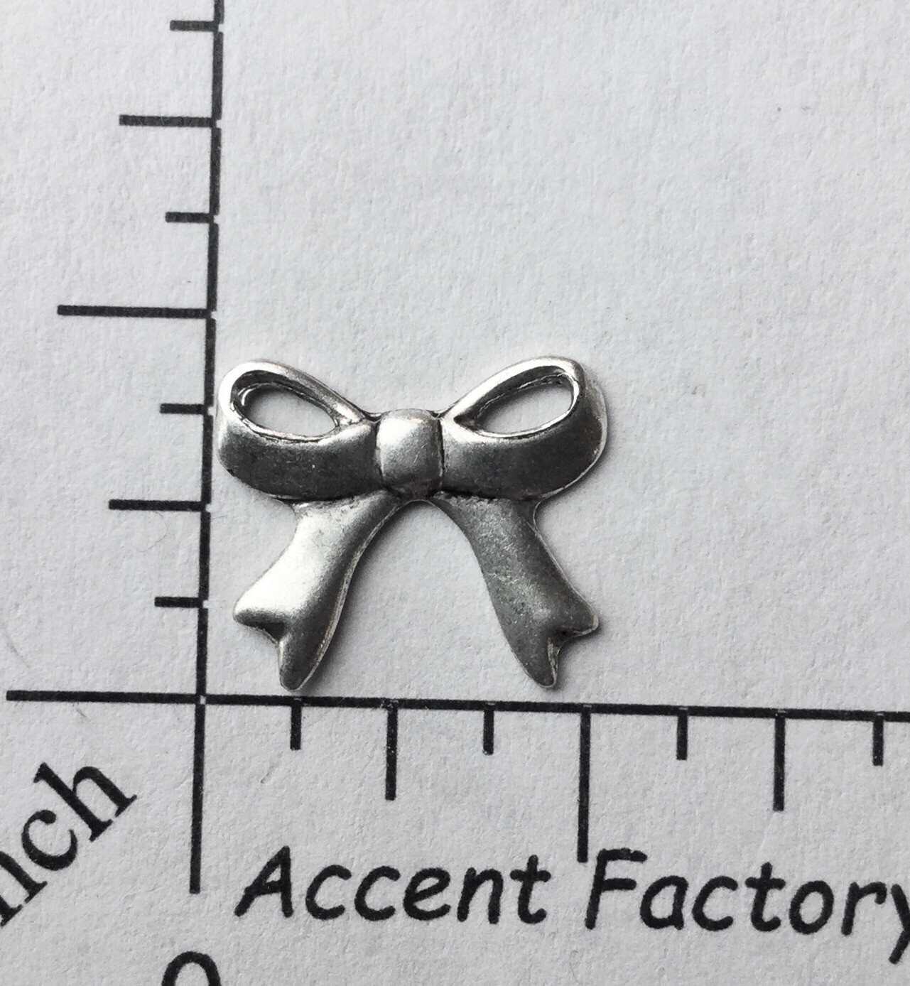 29034 – 4 Pc Victorian Bow Jewerly Finding Matte Silver Ox