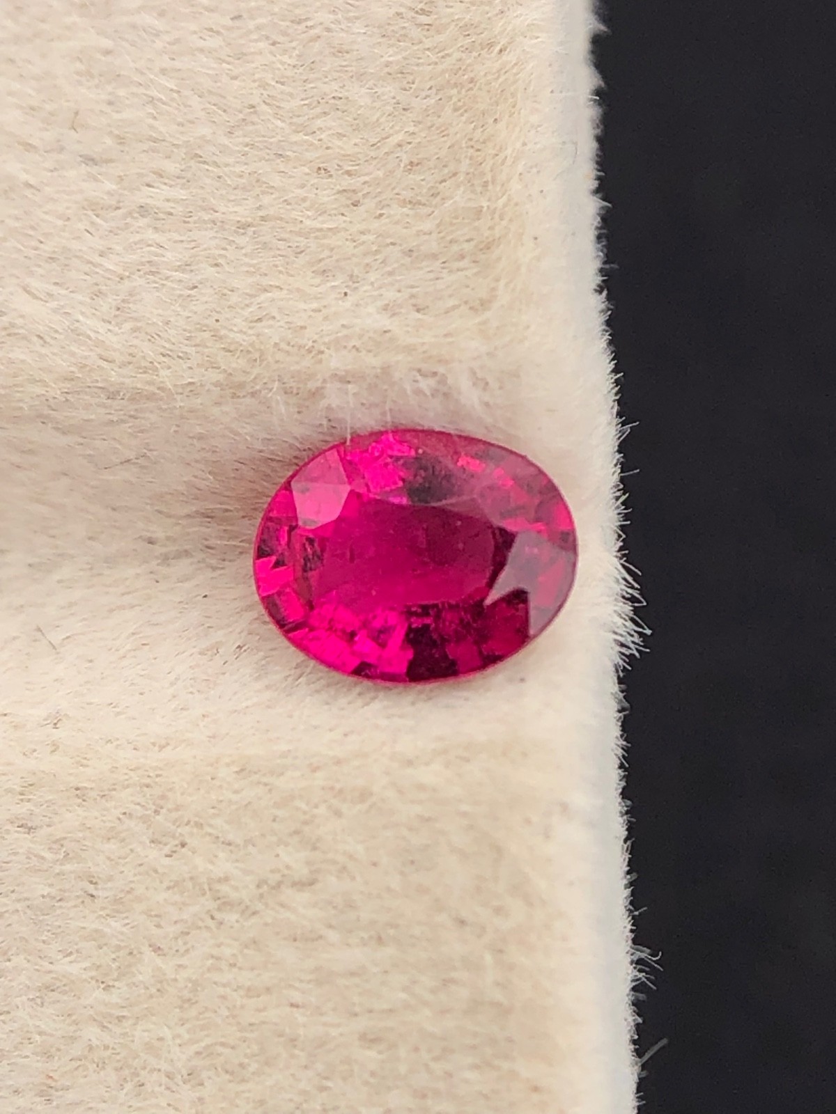 0.45 Ct Natural Pink Tourmaline Oval Loose Faceted Gemstone Making For Jewelry