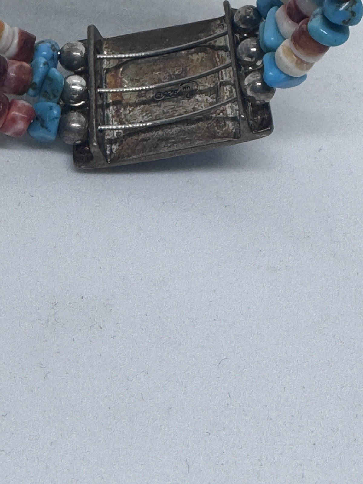 Pollack 925 Sterling Silver Turquoise Spiny Oyster Expandable Bracelet Signed