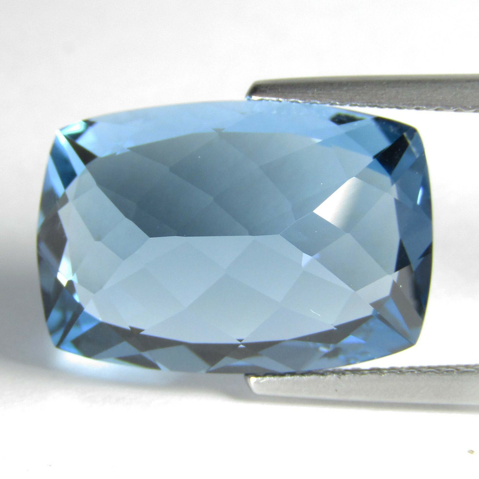 15.56Cts Stunning Natural London Blue Topaz 18×12.2×8.4mm Cushion Gemstone -VDO