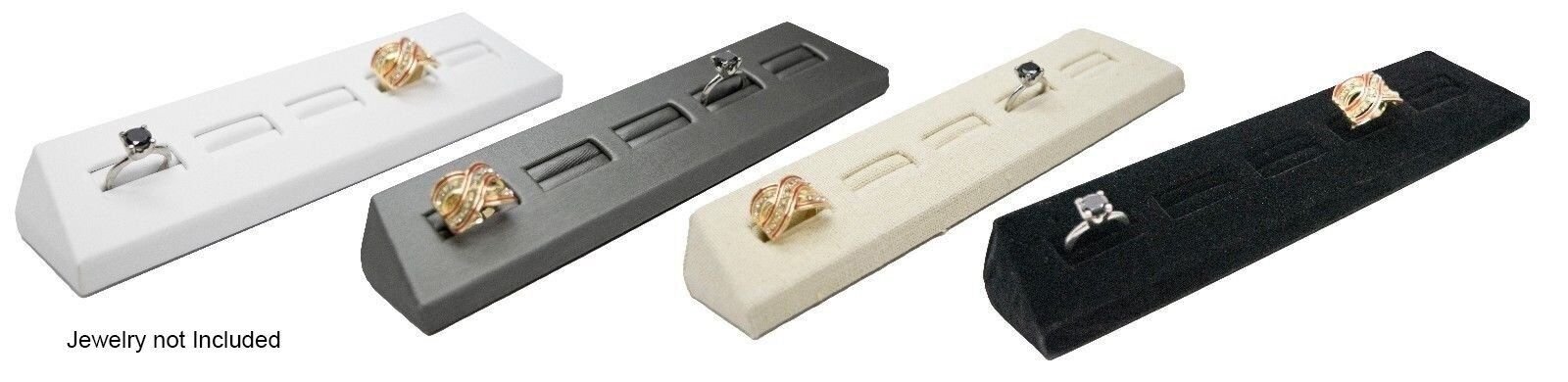 Novel Box 5 Slot Ring/Cufflink Tray Stand Holder Jewelry Display 8 X 1.75 x 1″