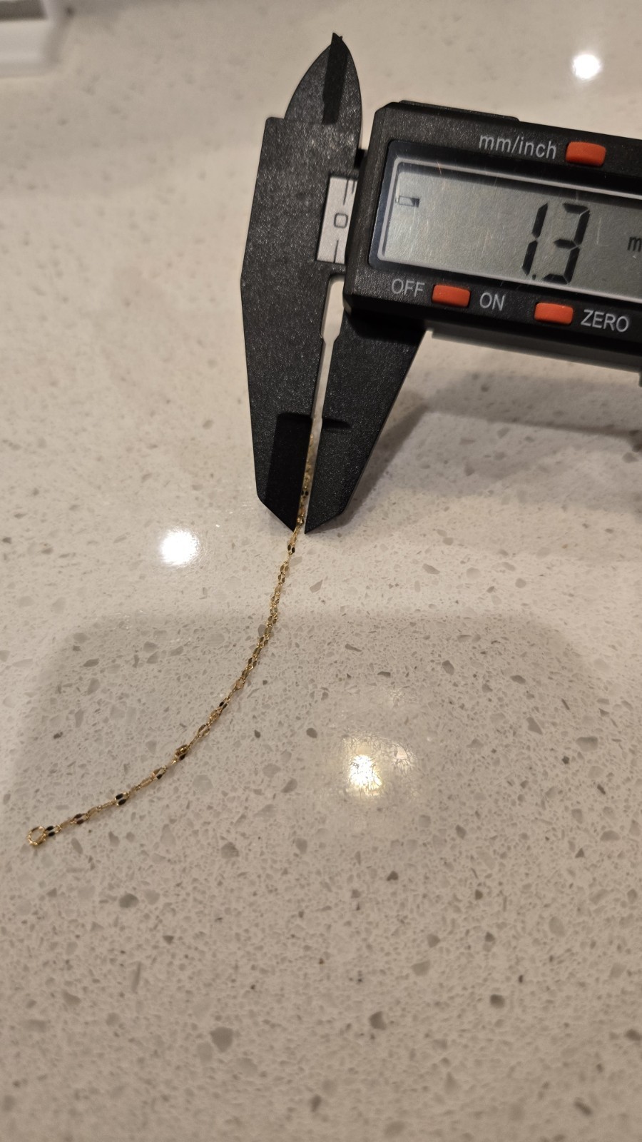 6″ Solid 10k Gold Mirror Link Dainty 1.3mm Thin Bracelet ✨️