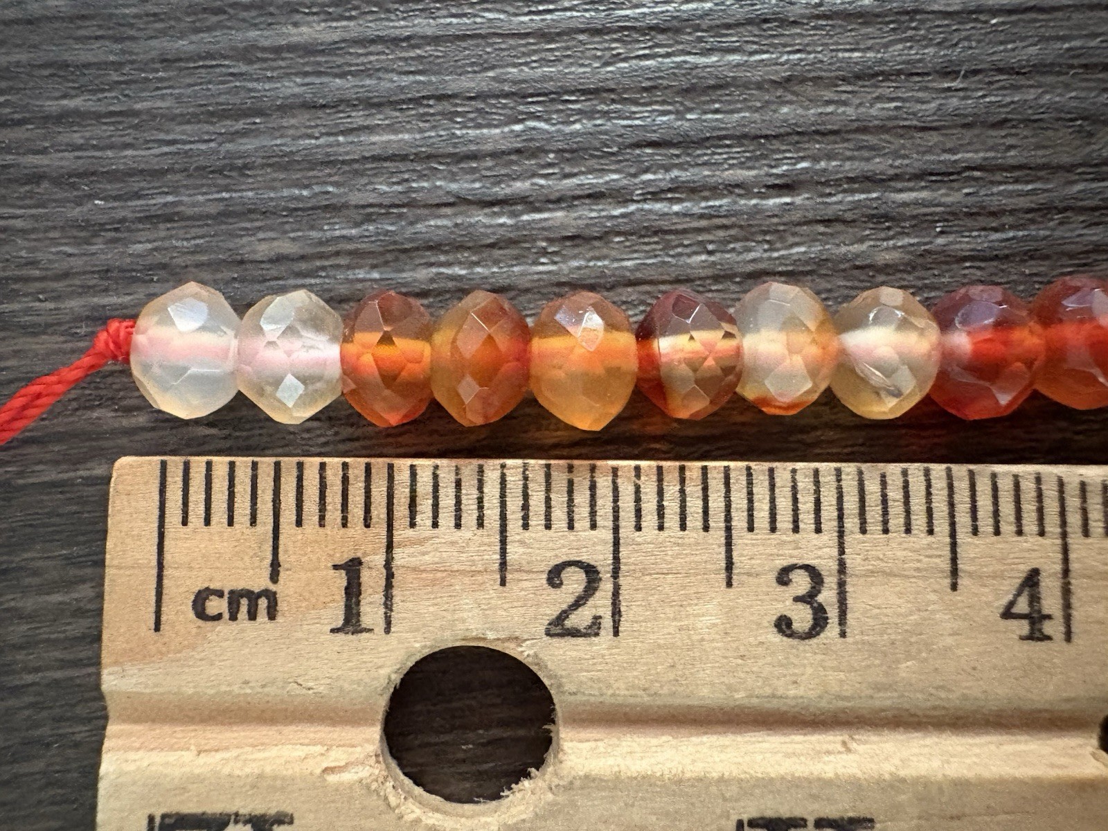 LOT Of Mixed Carnelian Red Aventurine Faceted Roundelle Stones Beads Read Info