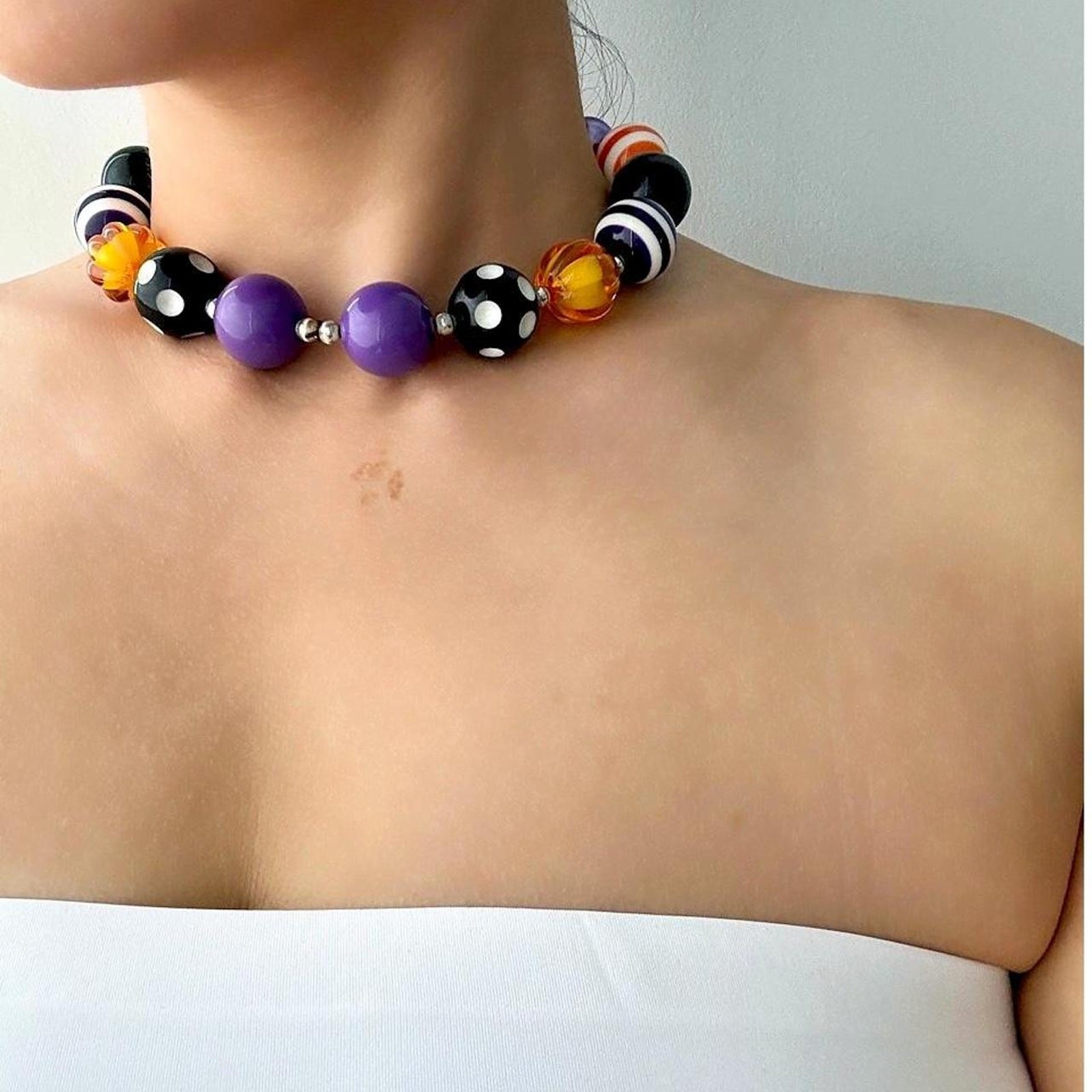 Vintage statement necklace featuring oversized