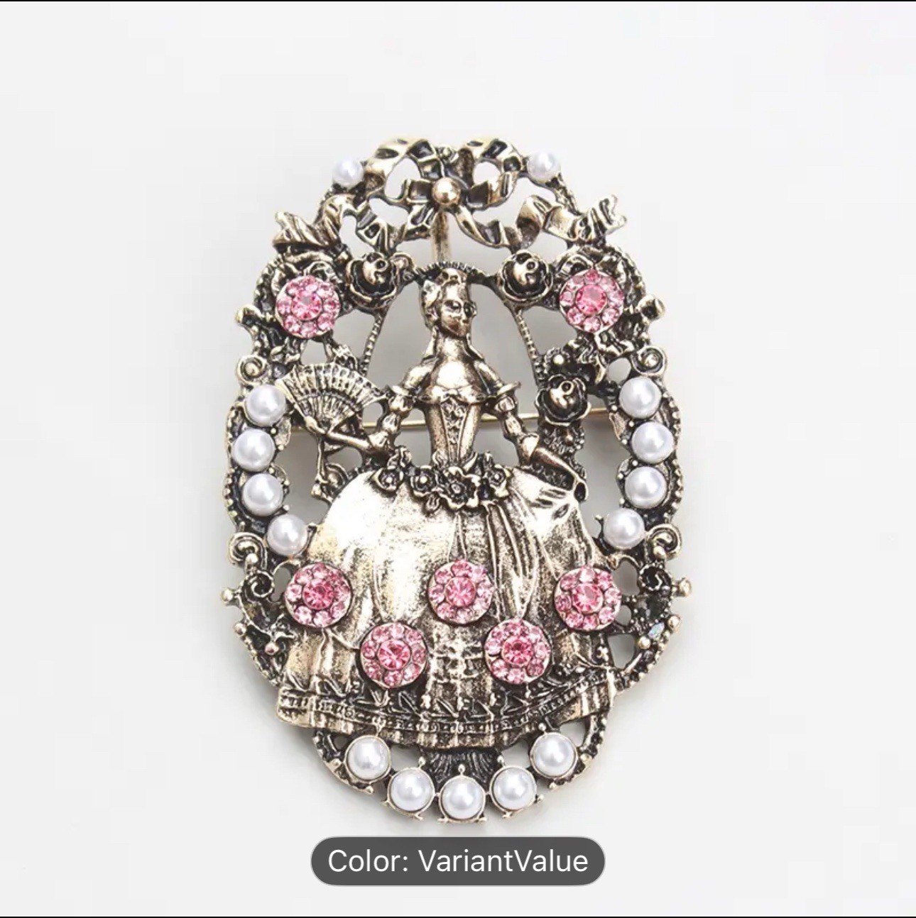 CLASSIC LUXURY PRINCESS PIN BROOCH RHINESTONE MOTHER DAY VALENTINE’S DAY GIFT