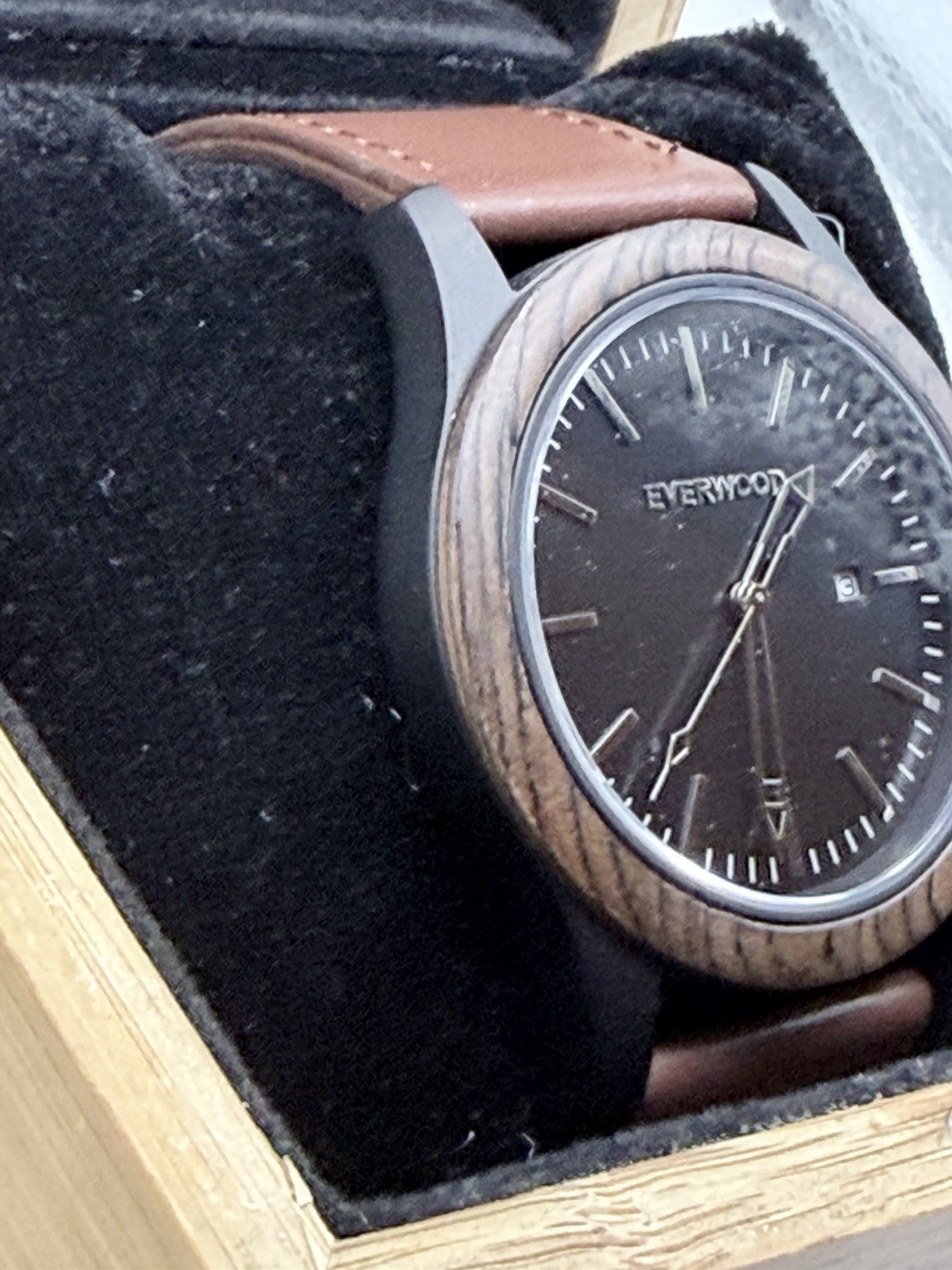 Watch Everwood Inverness Walnut Wood & Brown Leather