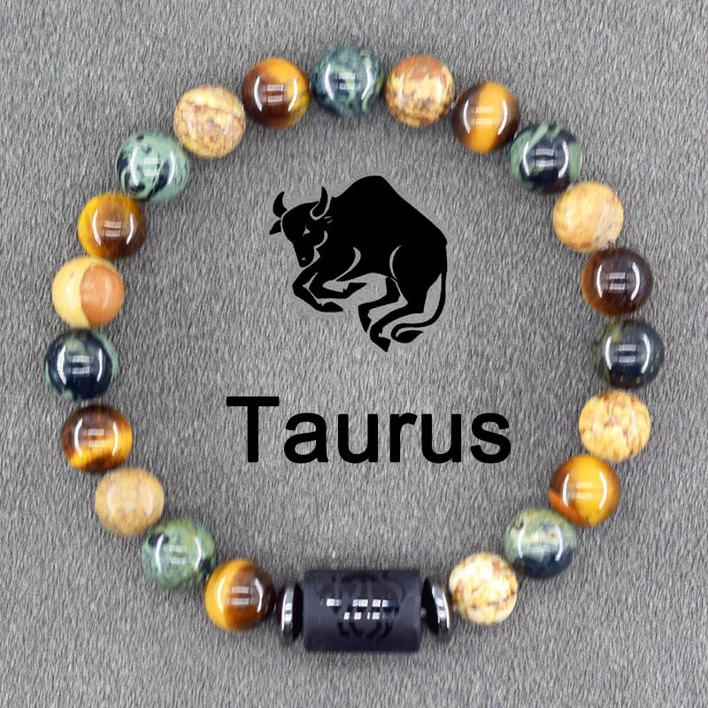 Zodiac Sign Bracelet 12 Constellation Gemini Virgo Libra Friendship Men Jewelry