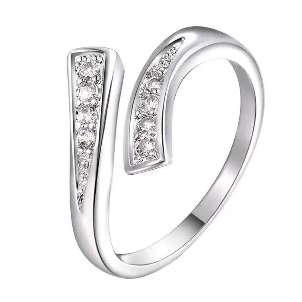 Crystal Adjustable Open Toe Ring Minimalist Women Foot Jewelry