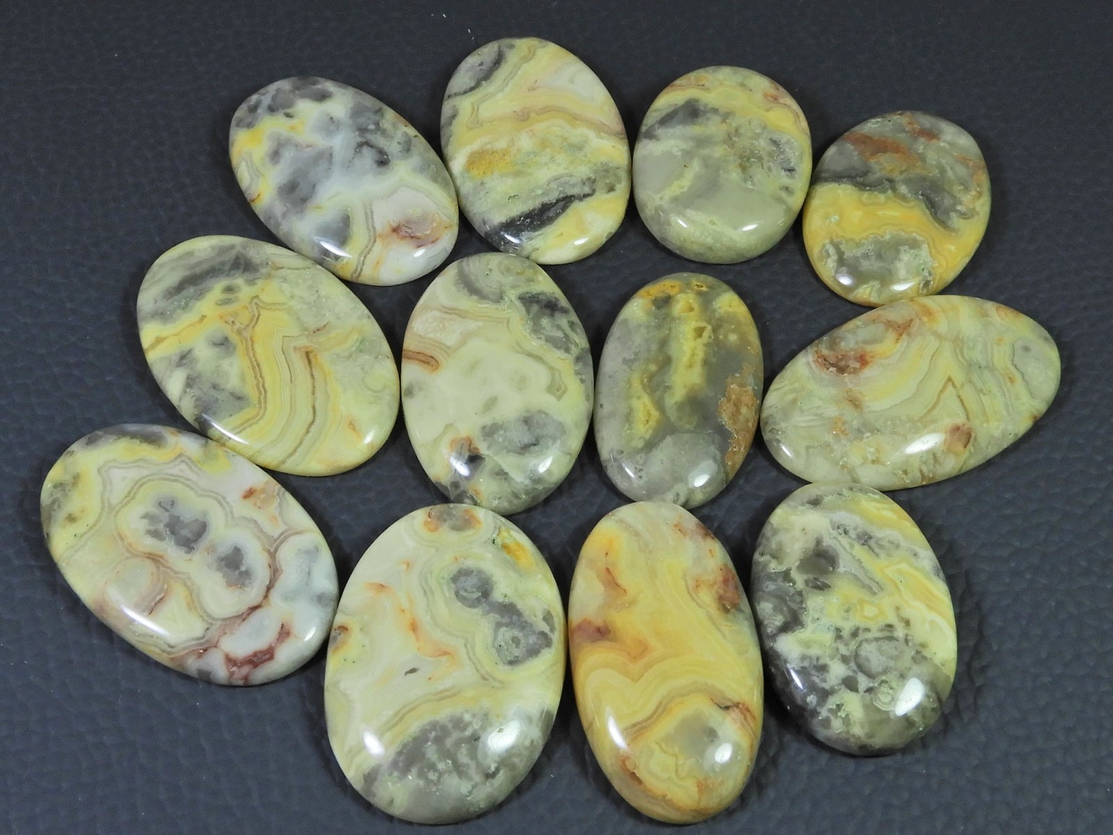 AA++ Natural Australian Crazy Lace Agate Oval Shape Cabochon Loose Gemstone Lot