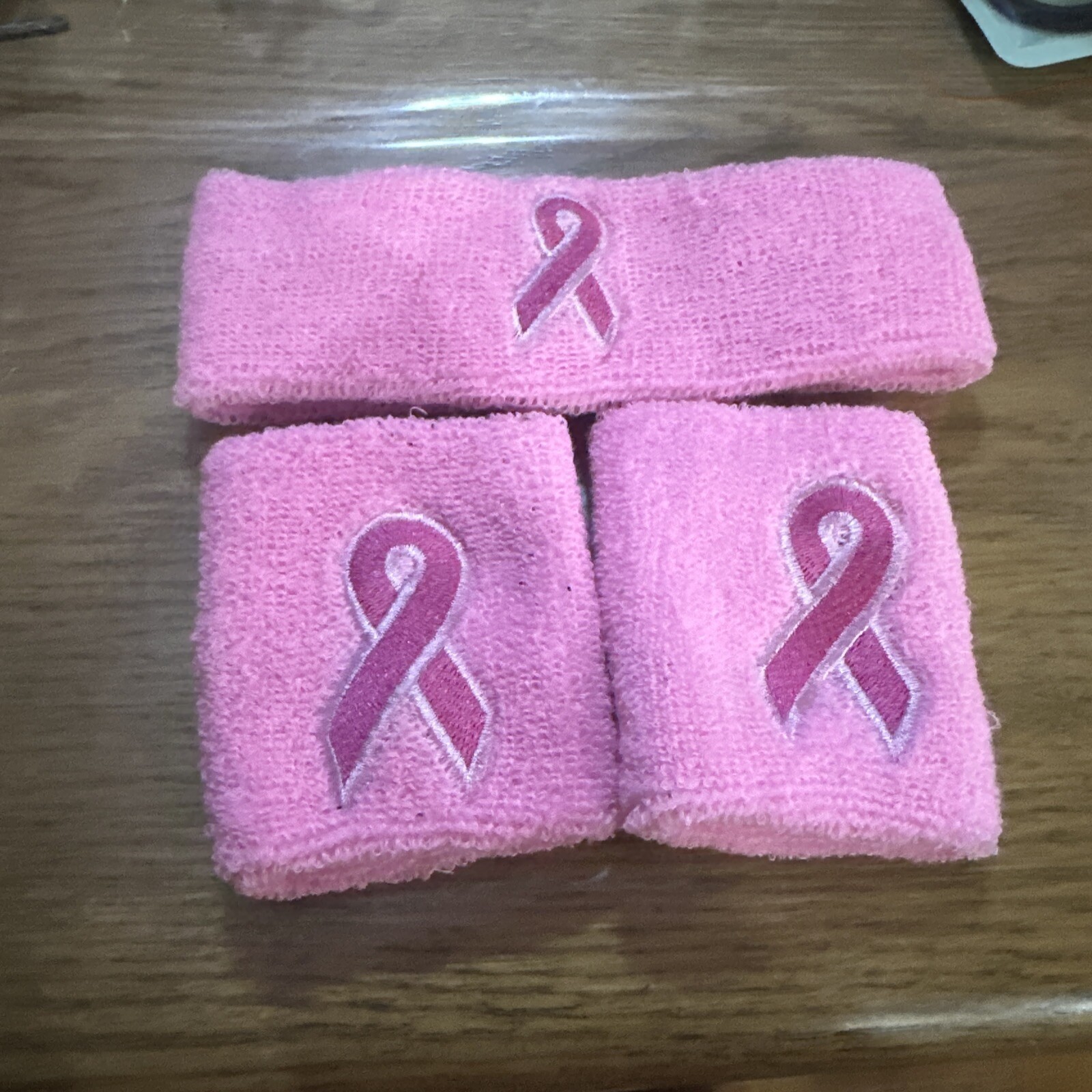 BCA Breast Cancer Awareness Pink Sweatband And Wristbands. Dwk