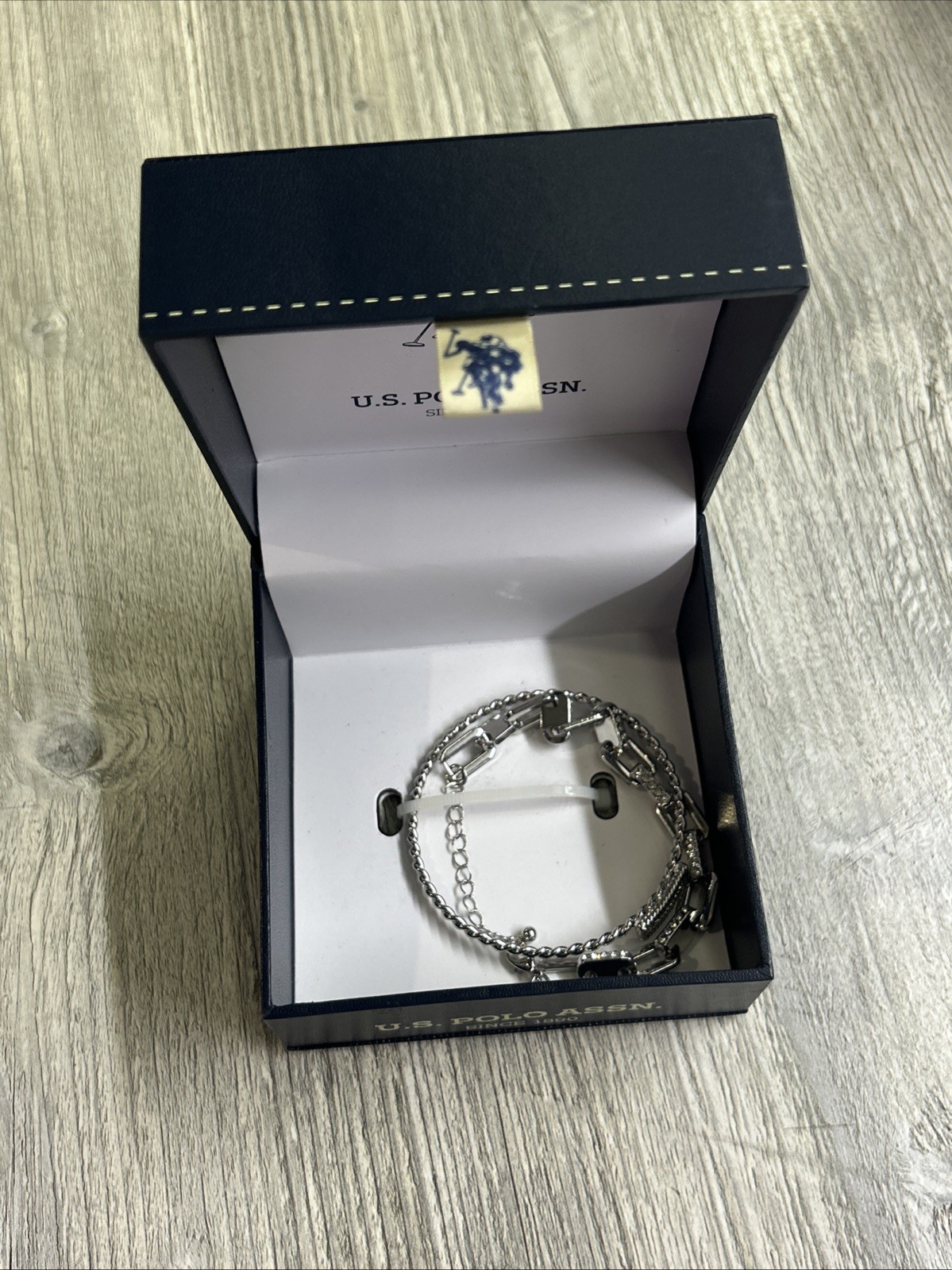 U.s. Polo Assn. Silver Tone Bracelet Set – Brand New